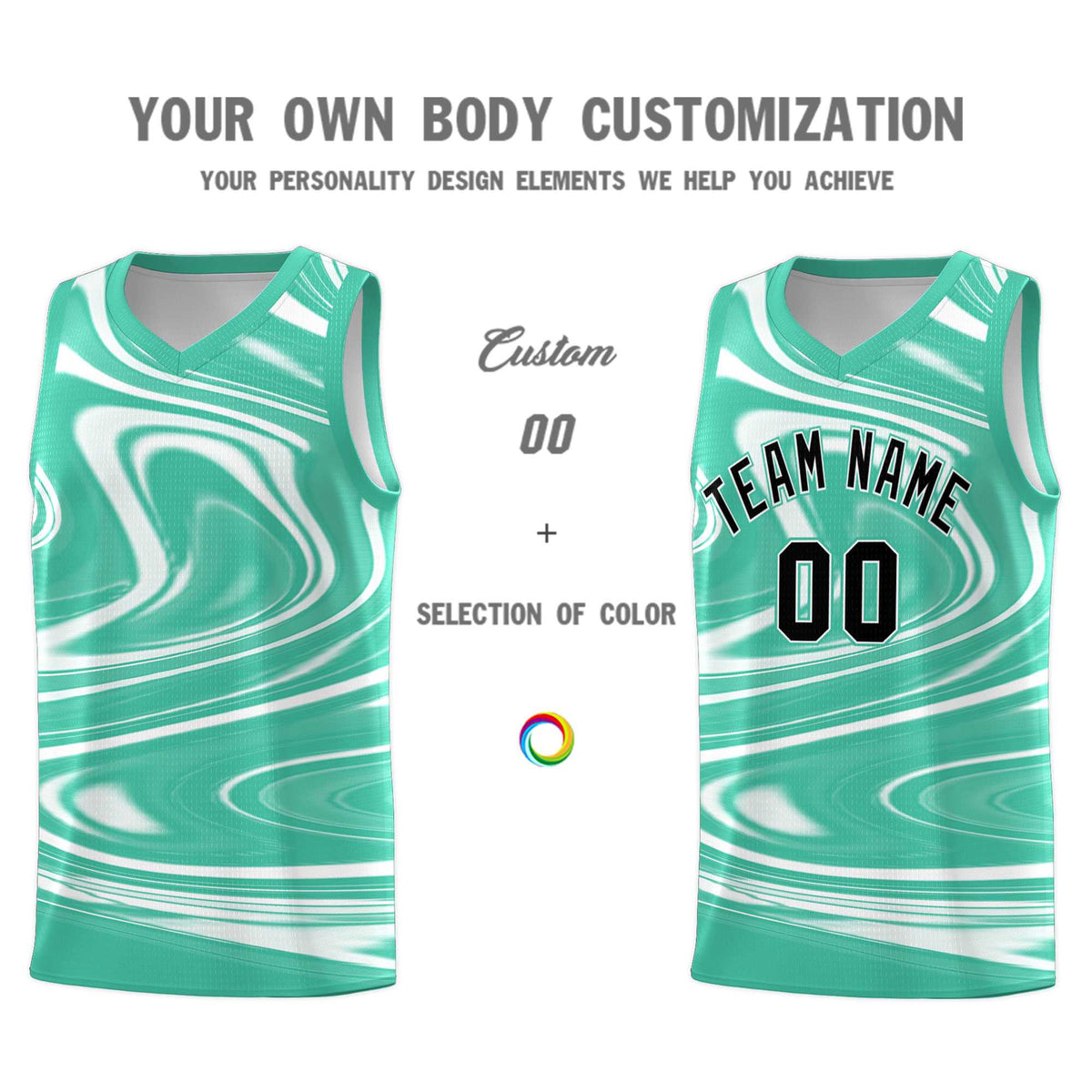 Custom Bright Green White Graffiti Pattern Fluids Style Sports Uniform Basketball Jersey Kits|KXKSHOP