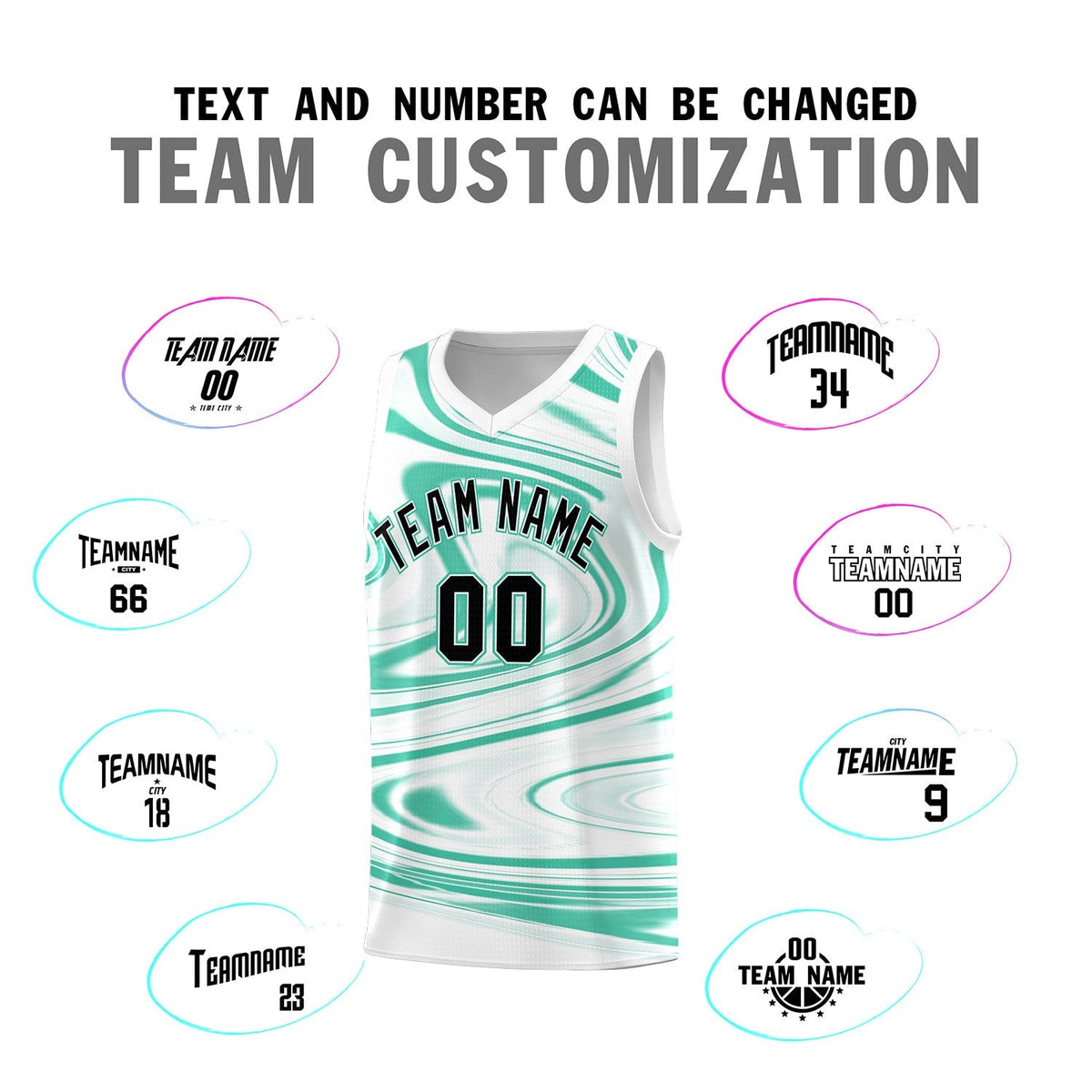 Custom White Bright Green Graffiti Pattern Fluids Style Sports Uniform Basketball Jersey Kits|KXKSHOP