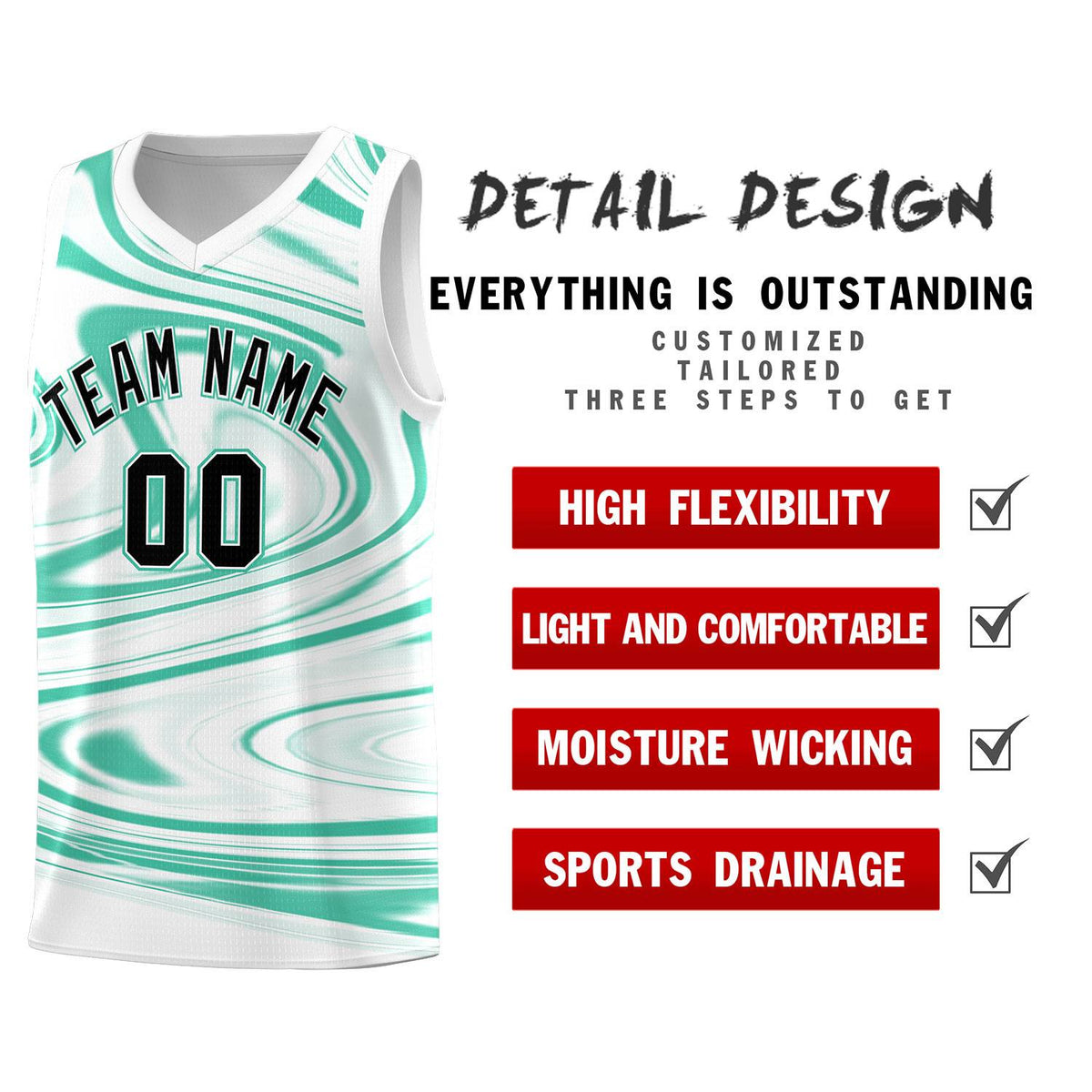 Custom White Bright Green Graffiti Pattern Fluids Style Sports Uniform Basketball Jersey Kits|KXKSHOP