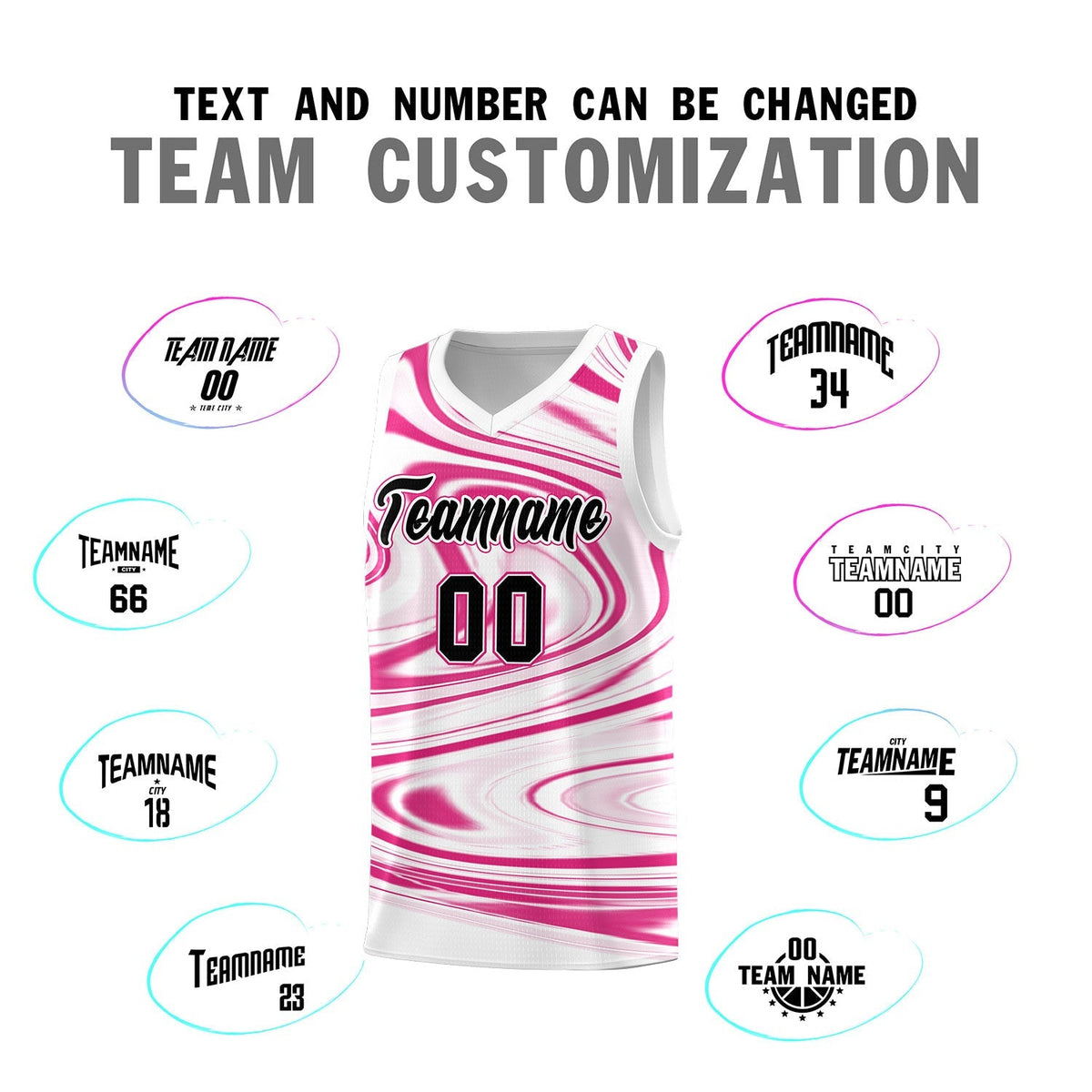 Custom White Pink Graffiti Pattern Fluids Style Sports Uniform Basketball Jersey Kits|KXKSHOP