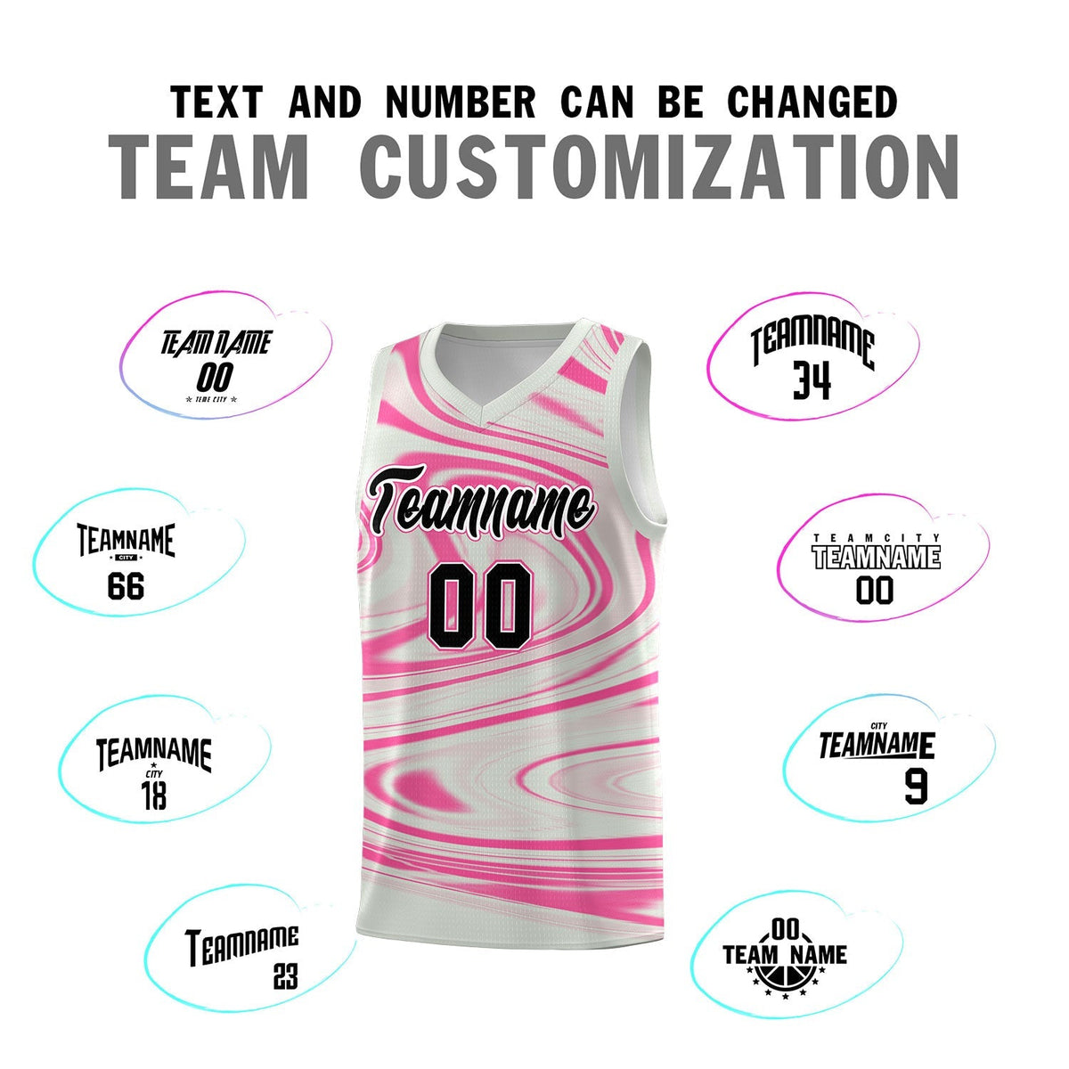 Custom Gray Pink Graffiti Pattern Fluids Style Sports Uniform Basketball Jersey Kits|KXKSHOP
