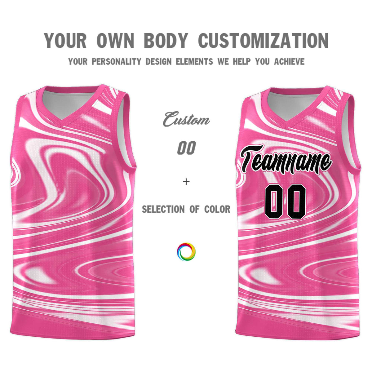 Custom Pink White Graffiti Pattern Fluids Style Sports Uniform Basketball Jersey Kits|KXKSHOP