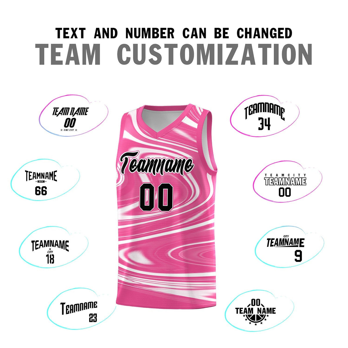Custom Pink White Graffiti Pattern Fluids Style Sports Uniform Basketball Jersey Kits|KXKSHOP