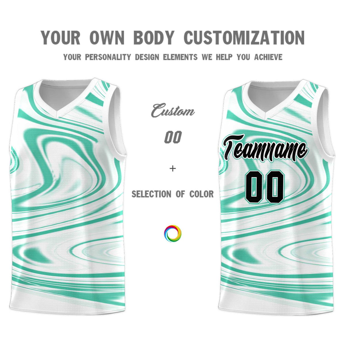 Custom White Bright Green Graffiti Pattern Fluids Style Sports Uniform Basketball Jersey Kits|KXKSHOP