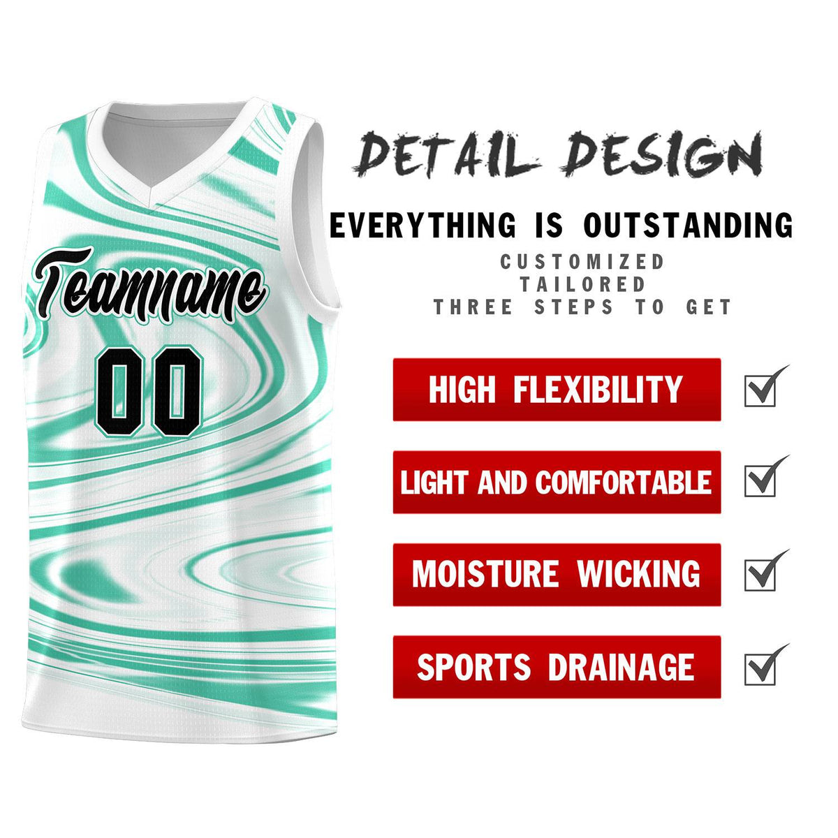 Custom White Bright Green Graffiti Pattern Fluids Style Sports Uniform Basketball Jersey Kits|KXKSHOP