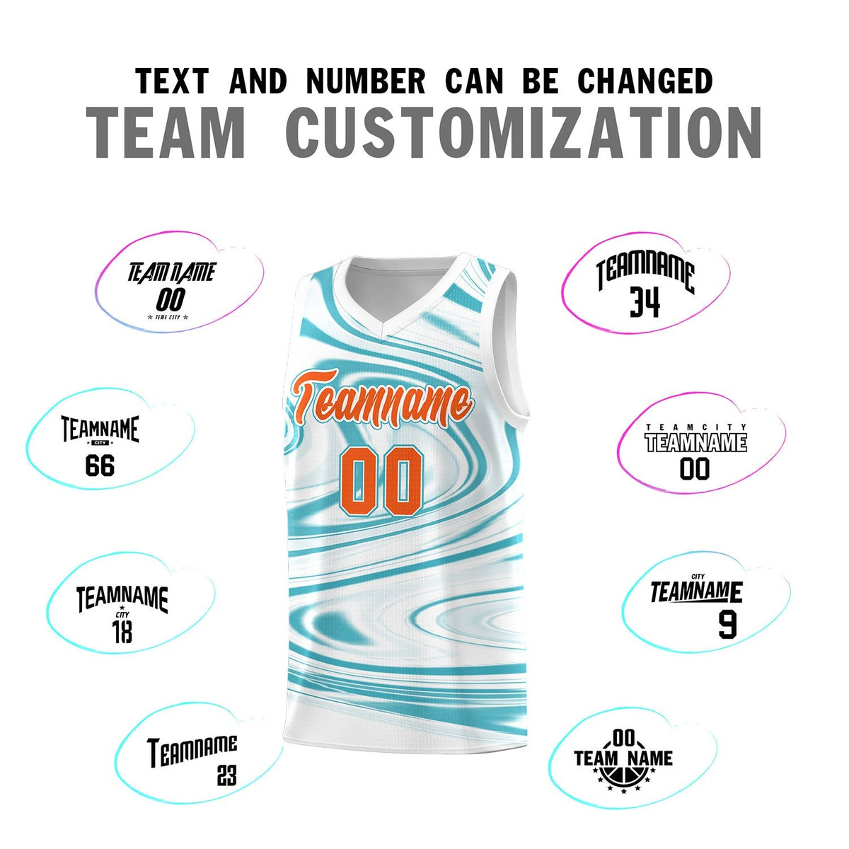 Custom White Aqua Graffiti Pattern Fluids Style Sports Uniform Basketball Jersey Kits|KXKSHOP