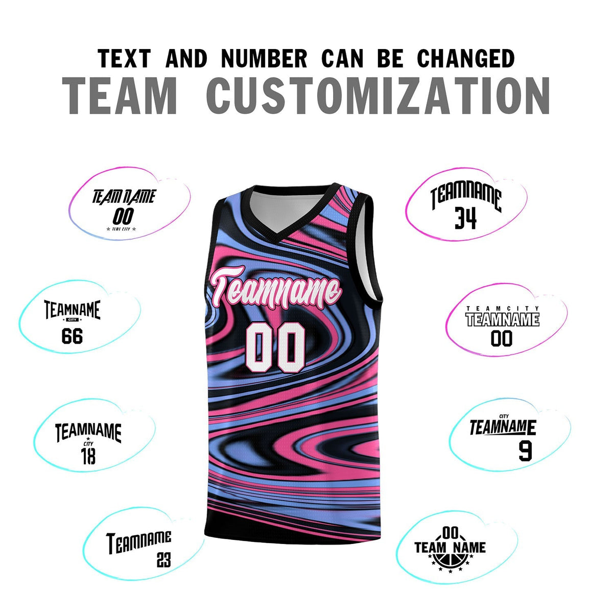 Custom Black Light Blue Graffiti Pattern Fluids Style Sports Uniform Basketball Jersey Kits|KXKSHOP