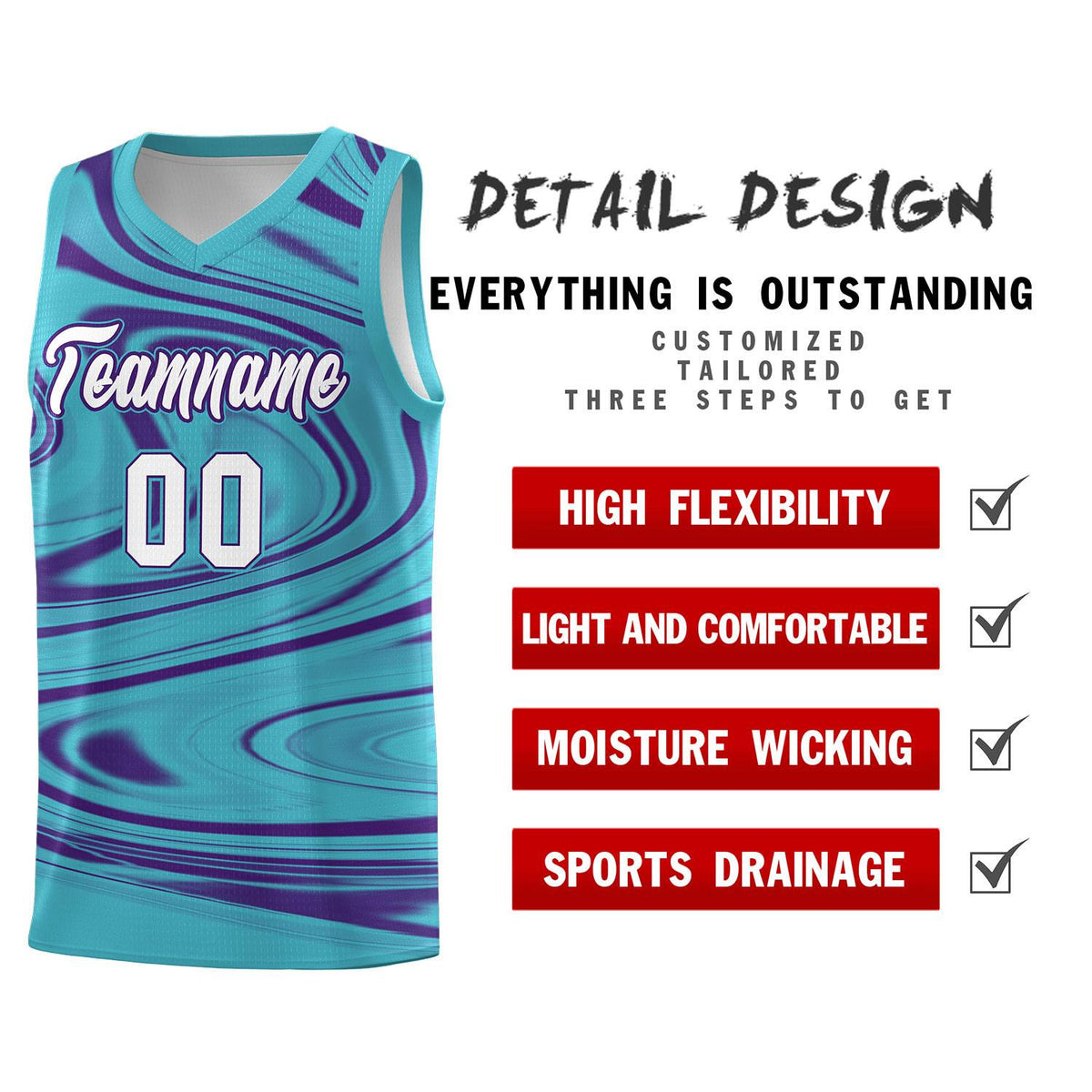 Custom Aqua Purple Graffiti Pattern Fluids Style Sports Uniform Basketball Jersey Kits|KXKSHOP