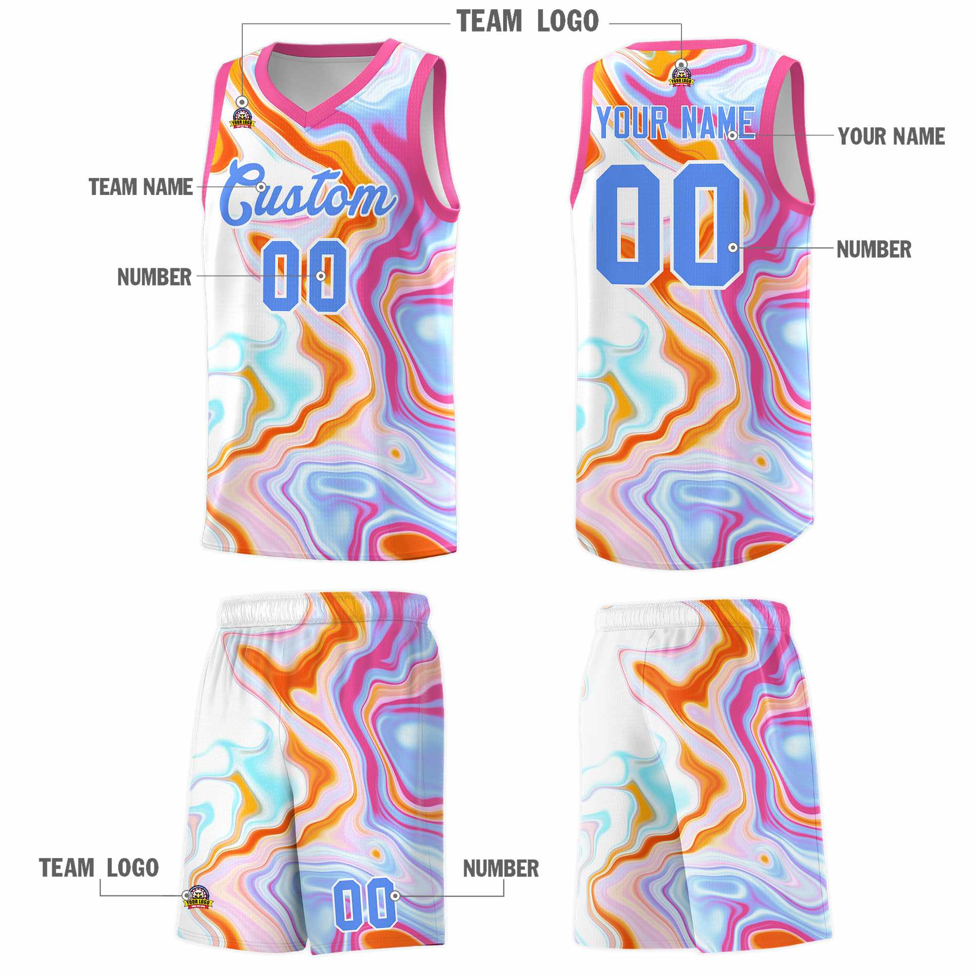 Custom Neon Green Navy-White Side Two-Tone Classic Sports Uniform Basketball Jersey |KXKSHOP