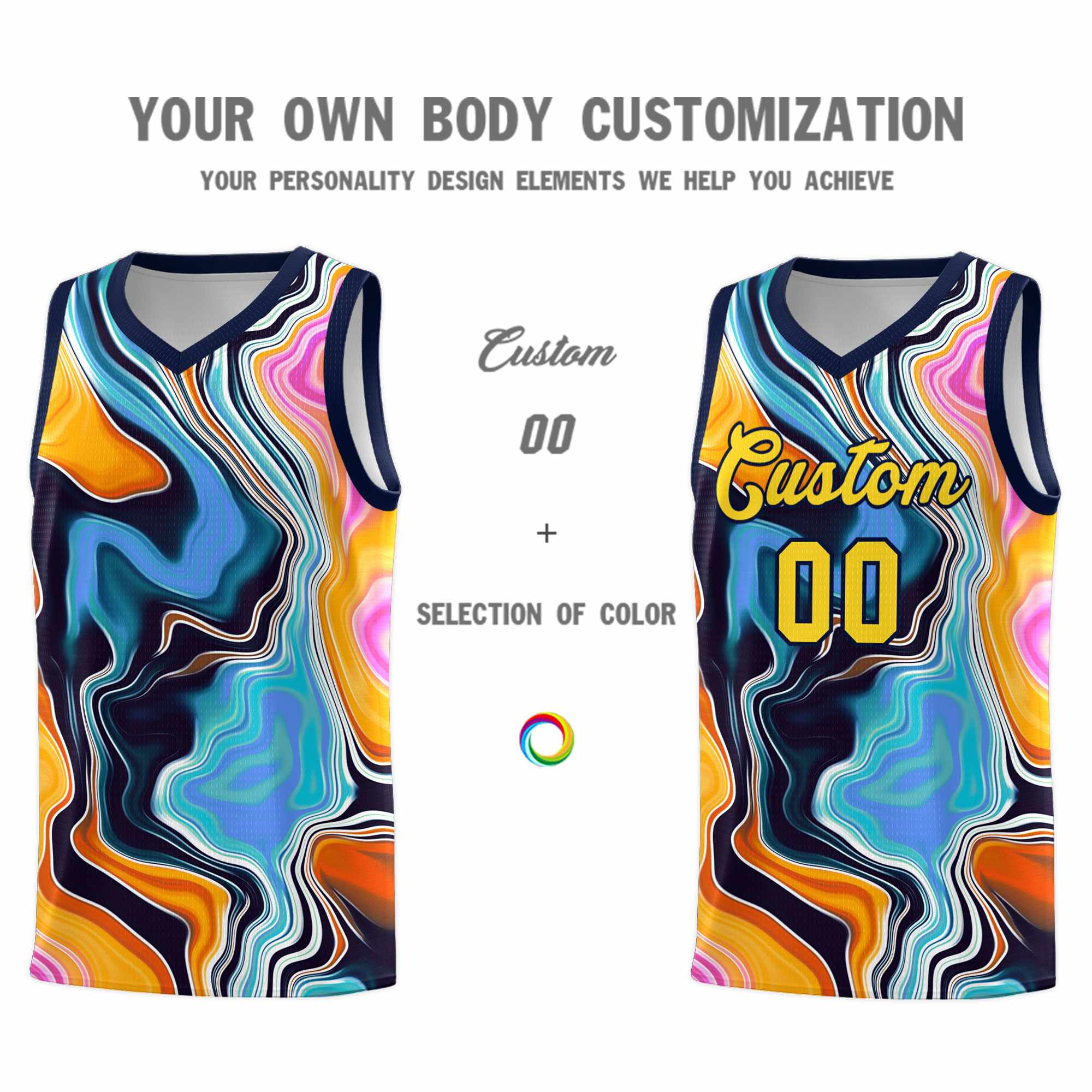 Custom Neon Green Navy-White Side Two-Tone Classic Sports Uniform Basketball Jersey |KXKSHOP