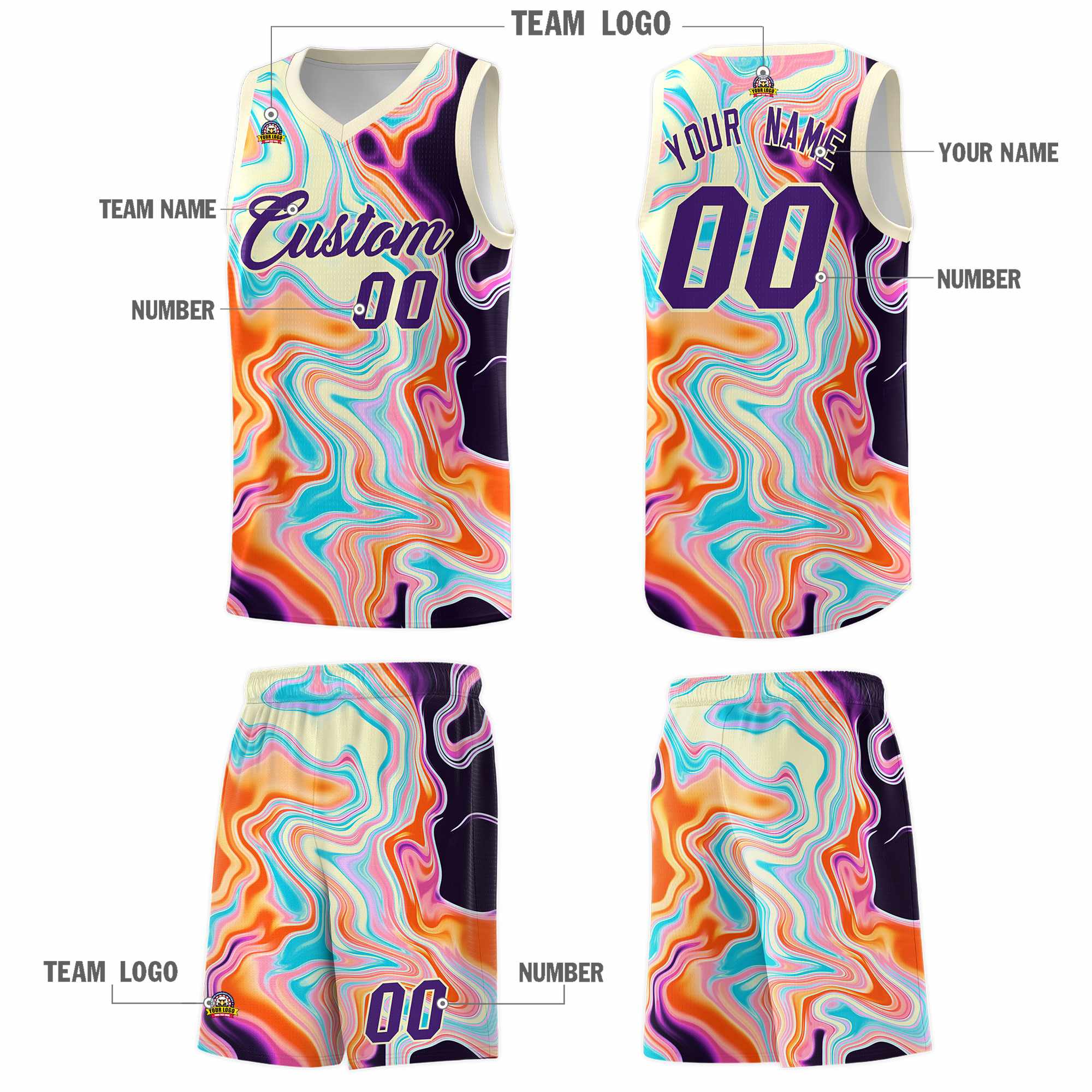 Custom Neon Green Navy-White Side Two-Tone Classic Sports Uniform Basketball Jersey |KXKSHOP