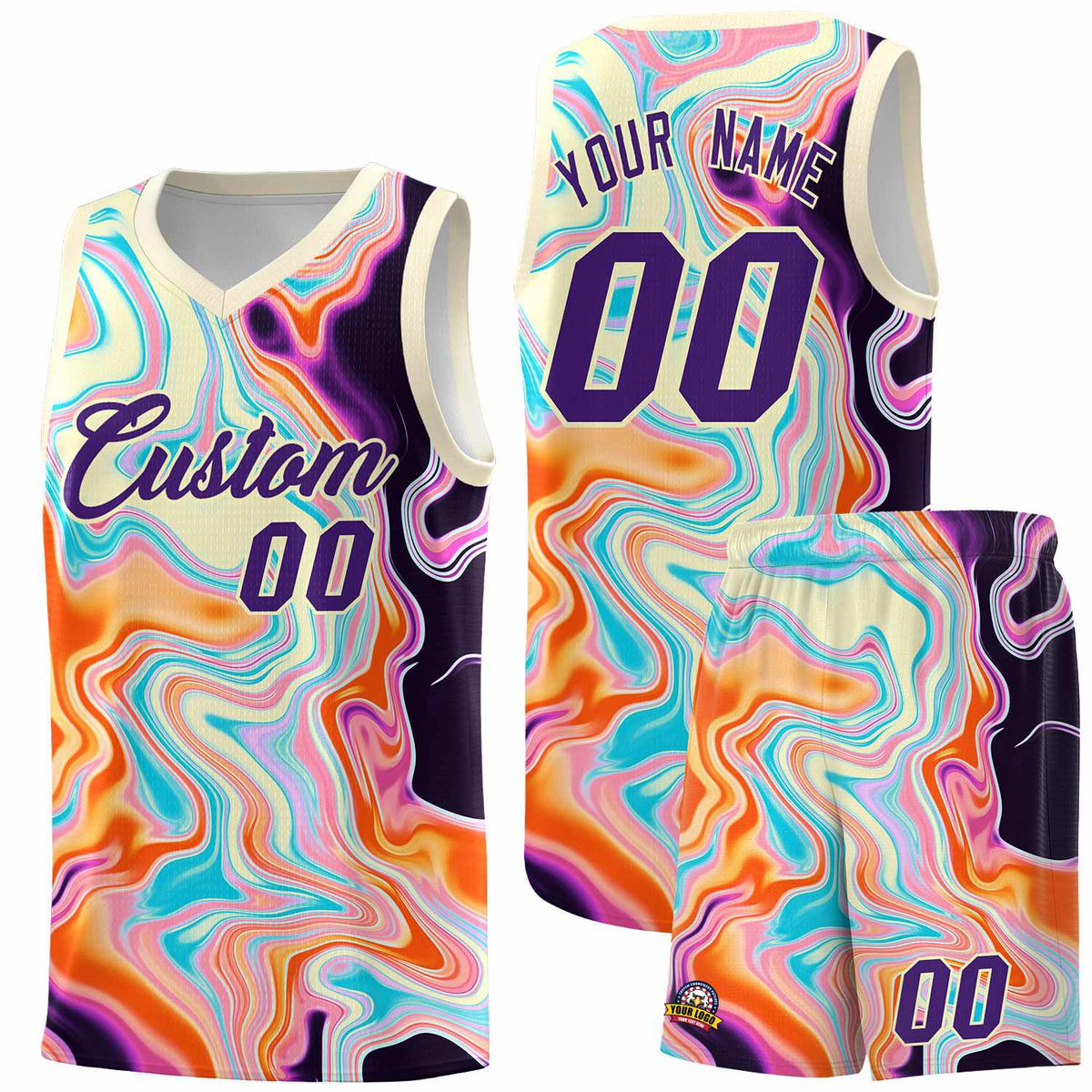 Custom Neon Green Navy-White Side Two-Tone Classic Sports Uniform Basketball Jersey |KXKSHOP