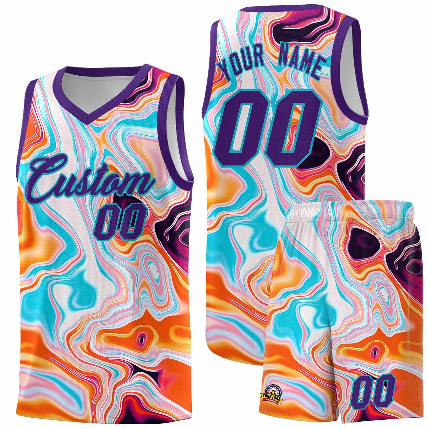 Custom Neon Green Navy-White Side Two-Tone Classic Sports Uniform Basketball Jersey |KXKSHOP