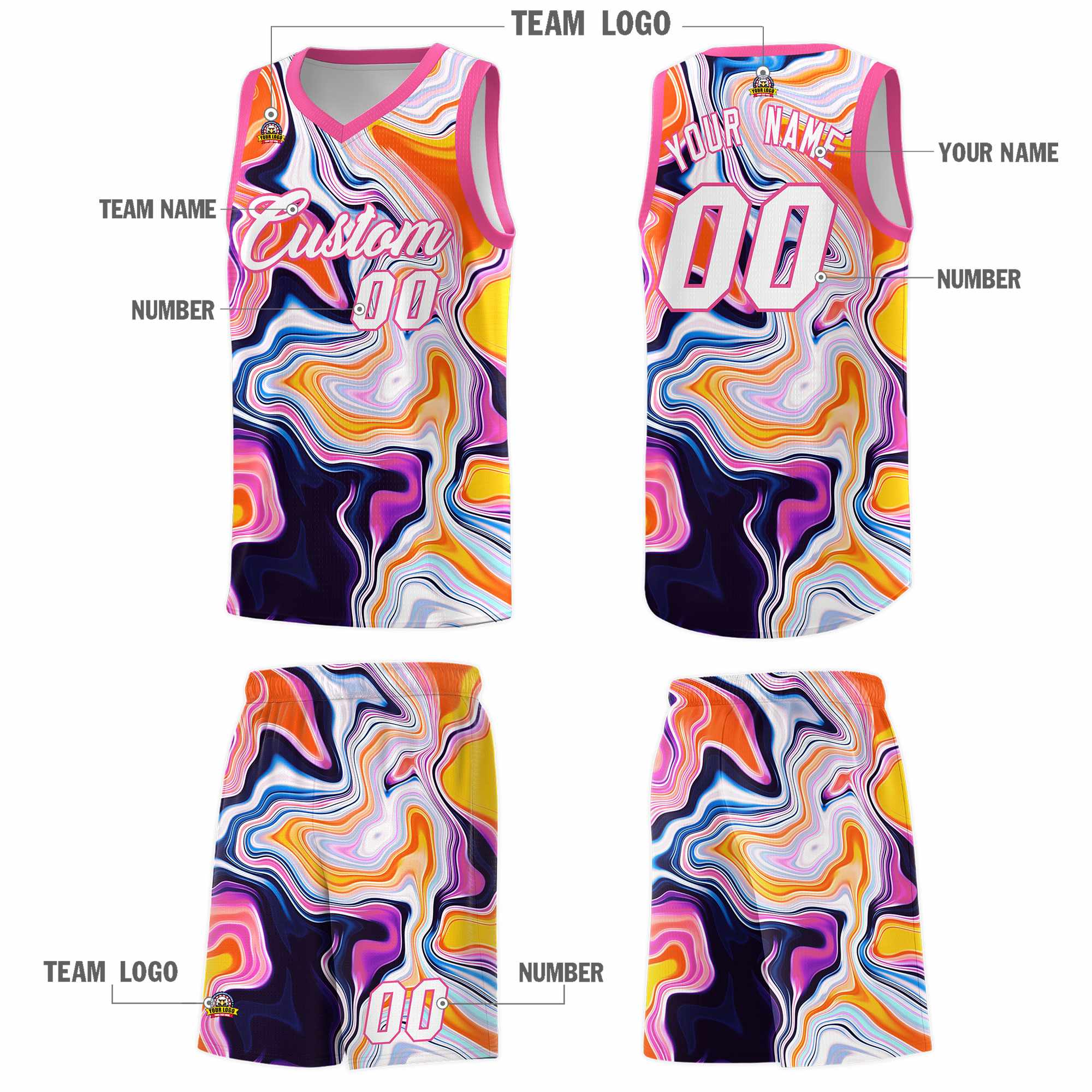 Custom Neon Green Navy-White Side Two-Tone Classic Sports Uniform Basketball Jersey |KXKSHOP