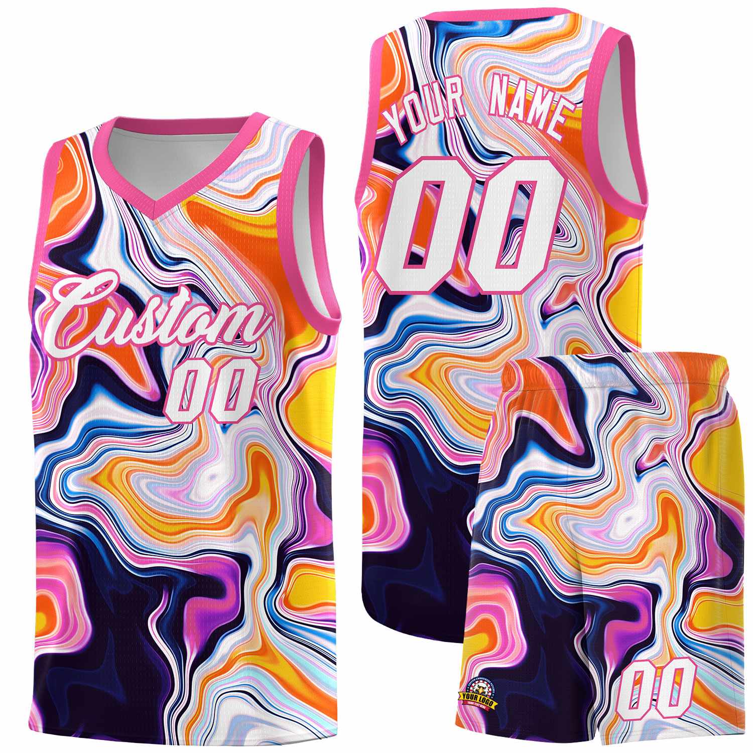 Custom Neon Green Navy-White Side Two-Tone Classic Sports Uniform Basketball Jersey |KXKSHOP