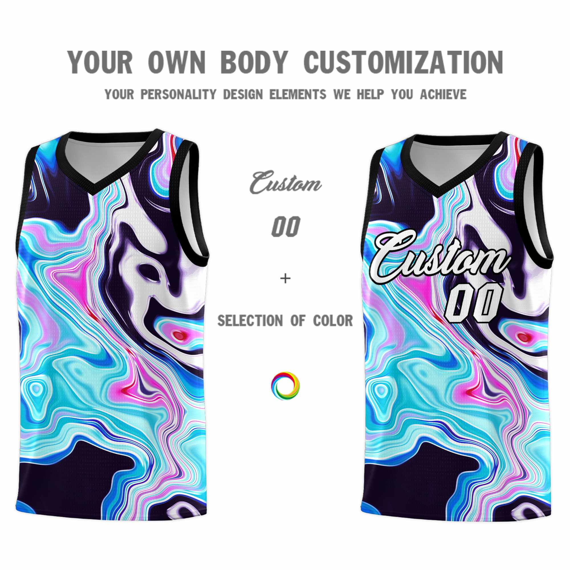 Custom Neon Green Navy-White Side Two-Tone Classic Sports Uniform Basketball Jersey |KXKSHOP