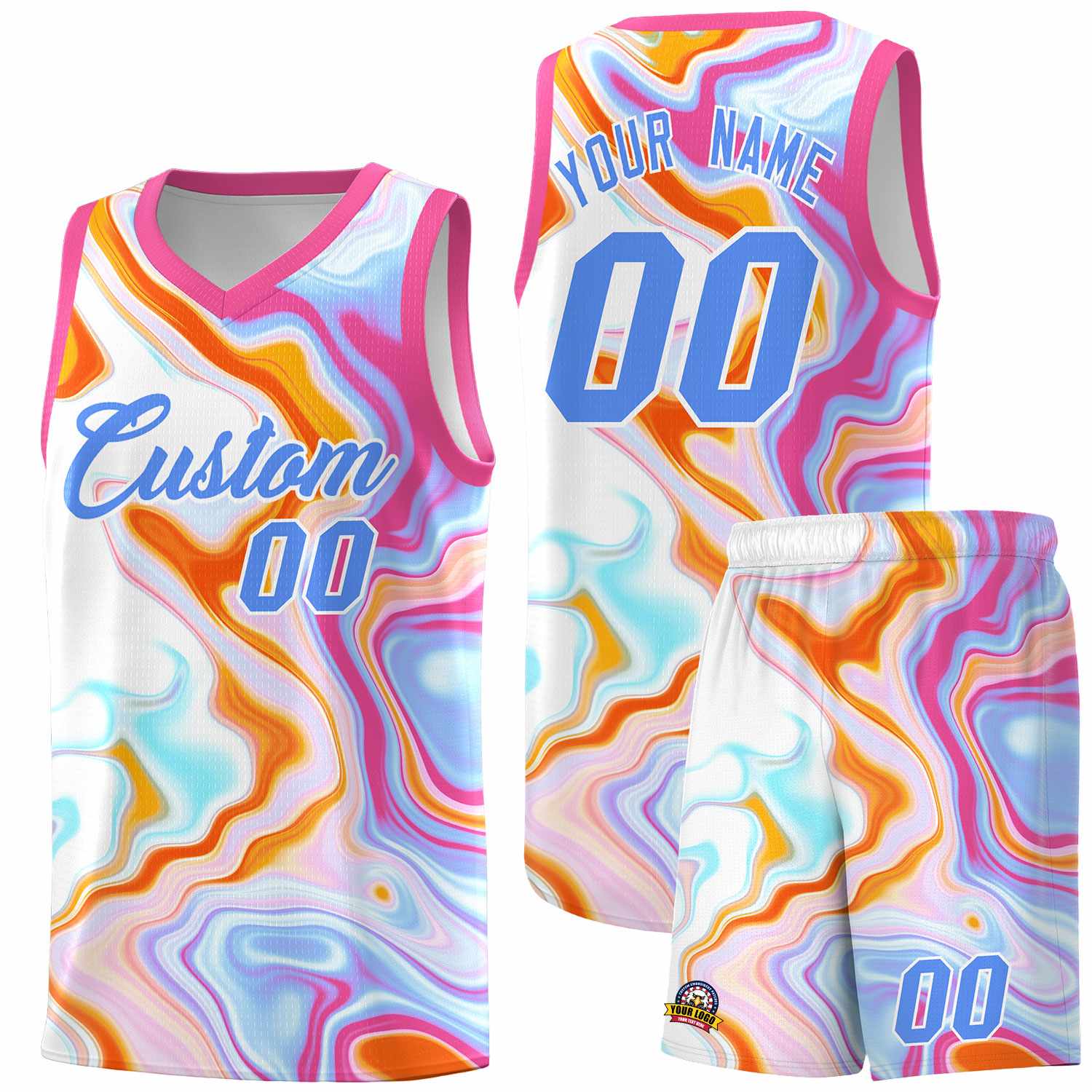 Custom Neon Green Navy-White Side Two-Tone Classic Sports Uniform Basketball Jersey |KXKSHOP