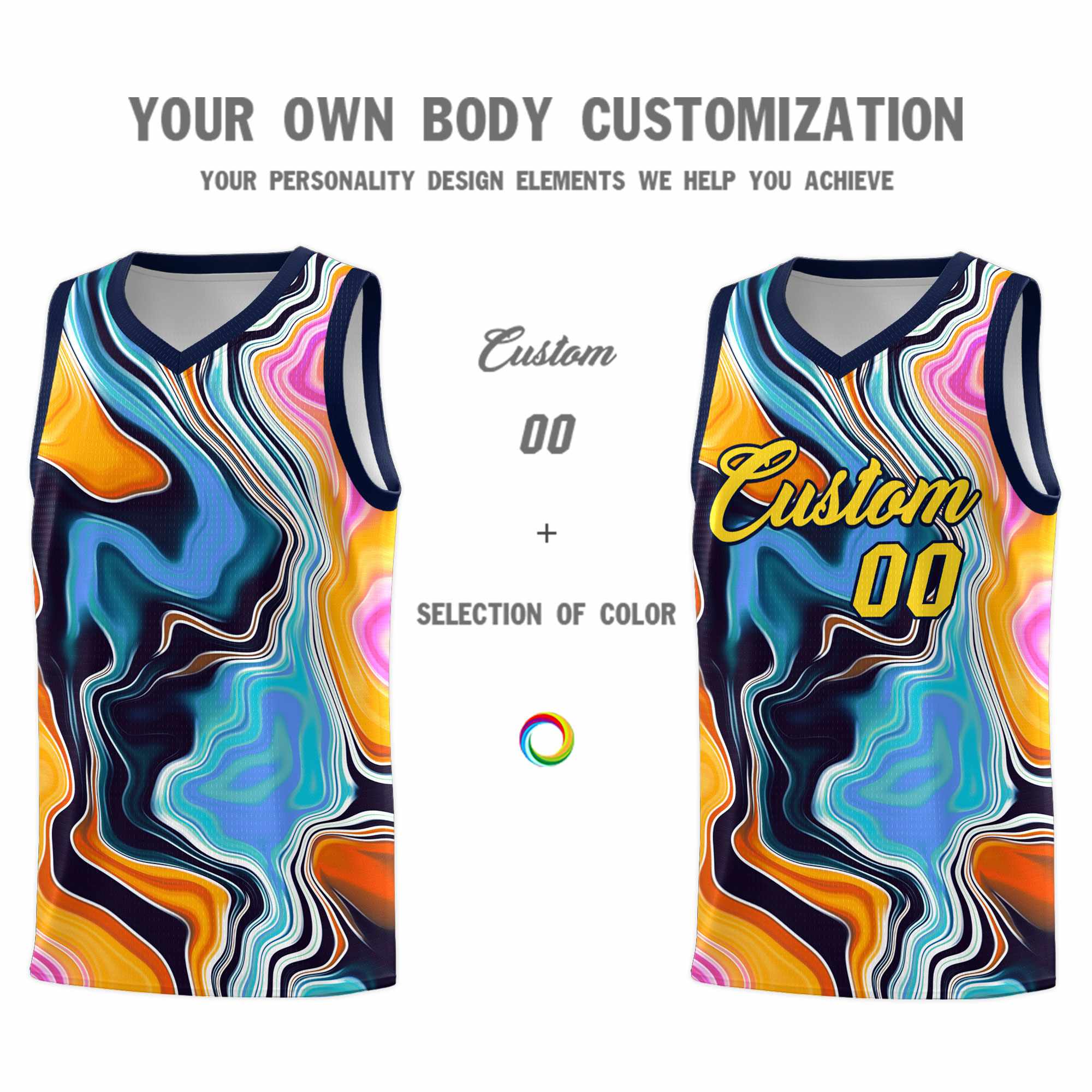 Custom Neon Green Navy-White Side Two-Tone Classic Sports Uniform Basketball Jersey |KXKSHOP