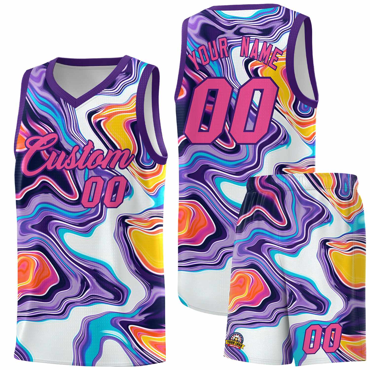 Custom Neon Green Navy-White Side Two-Tone Classic Sports Uniform Basketball Jersey |KXKSHOP