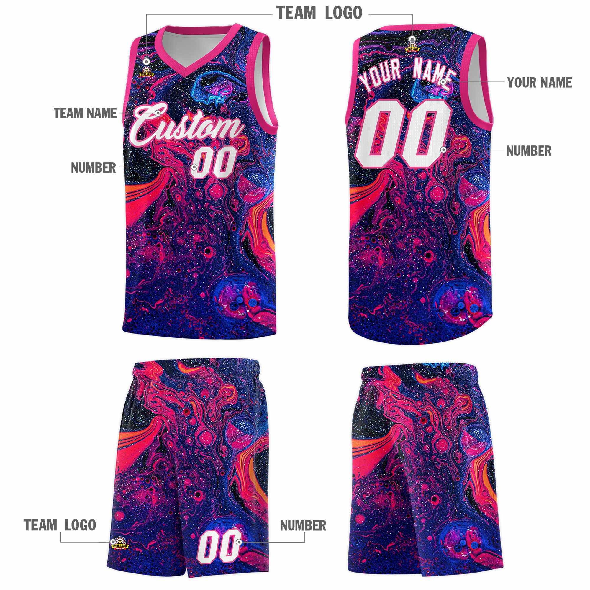 Custom Neon Green Navy-White Side Two-Tone Classic Sports Uniform Basketball Jersey |KXKSHOP