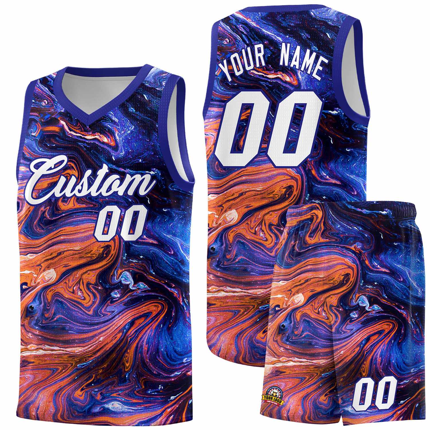 Custom Neon Green Navy-White Side Two-Tone Classic Sports Uniform Basketball Jersey |KXKSHOP