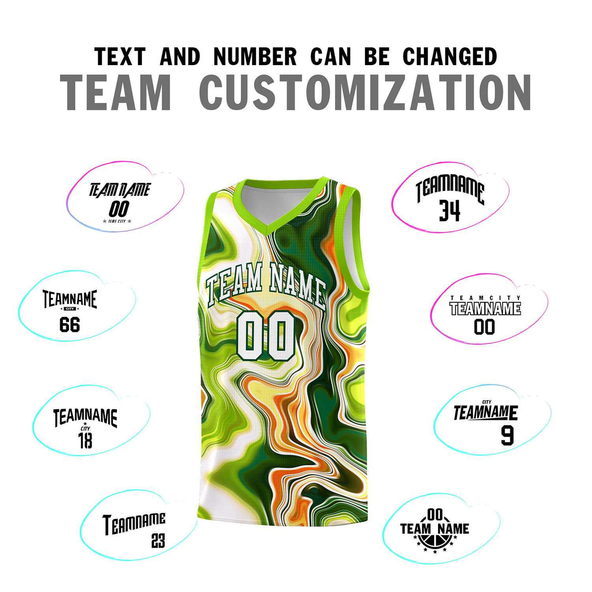 Custom Neon Green Navy-White Side Two-Tone Classic Sports Uniform Basketball Jersey |KXKSHOP