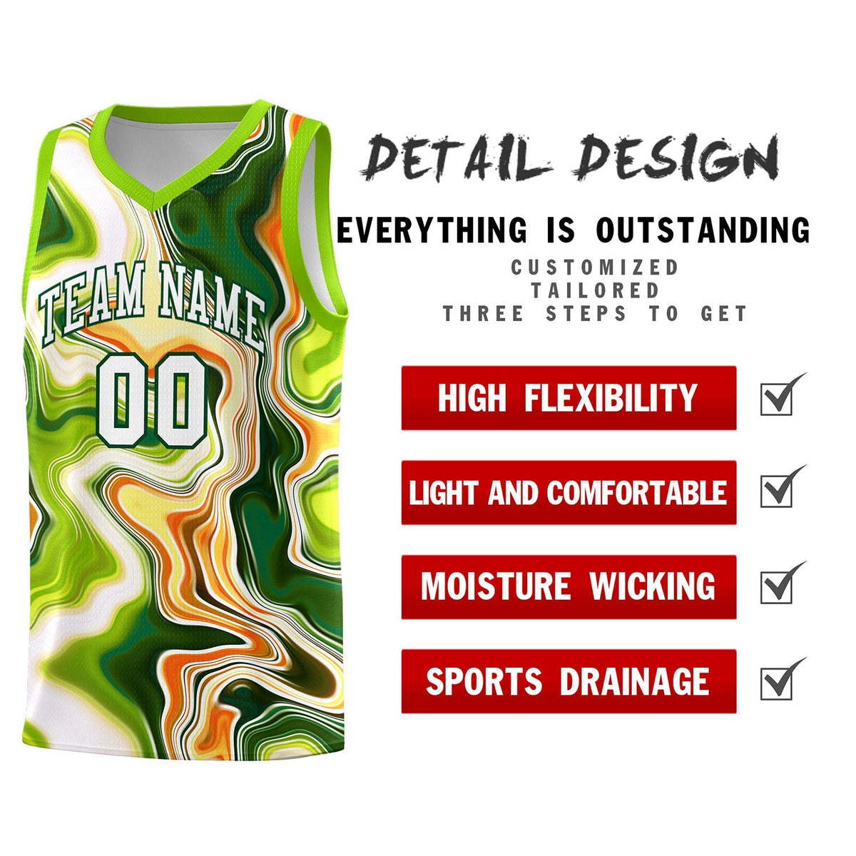 Custom Neon Green Navy-White Side Two-Tone Classic Sports Uniform Basketball Jersey |KXKSHOP