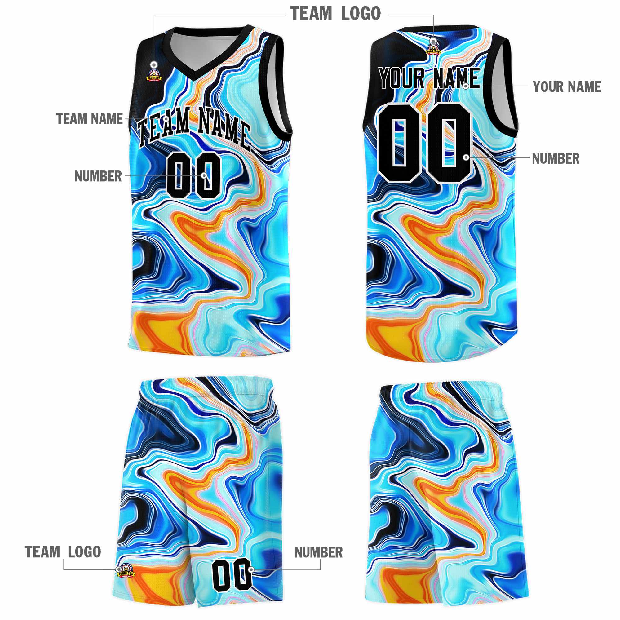 Custom Neon Green Navy-White Side Two-Tone Classic Sports Uniform Basketball Jersey |KXKSHOP