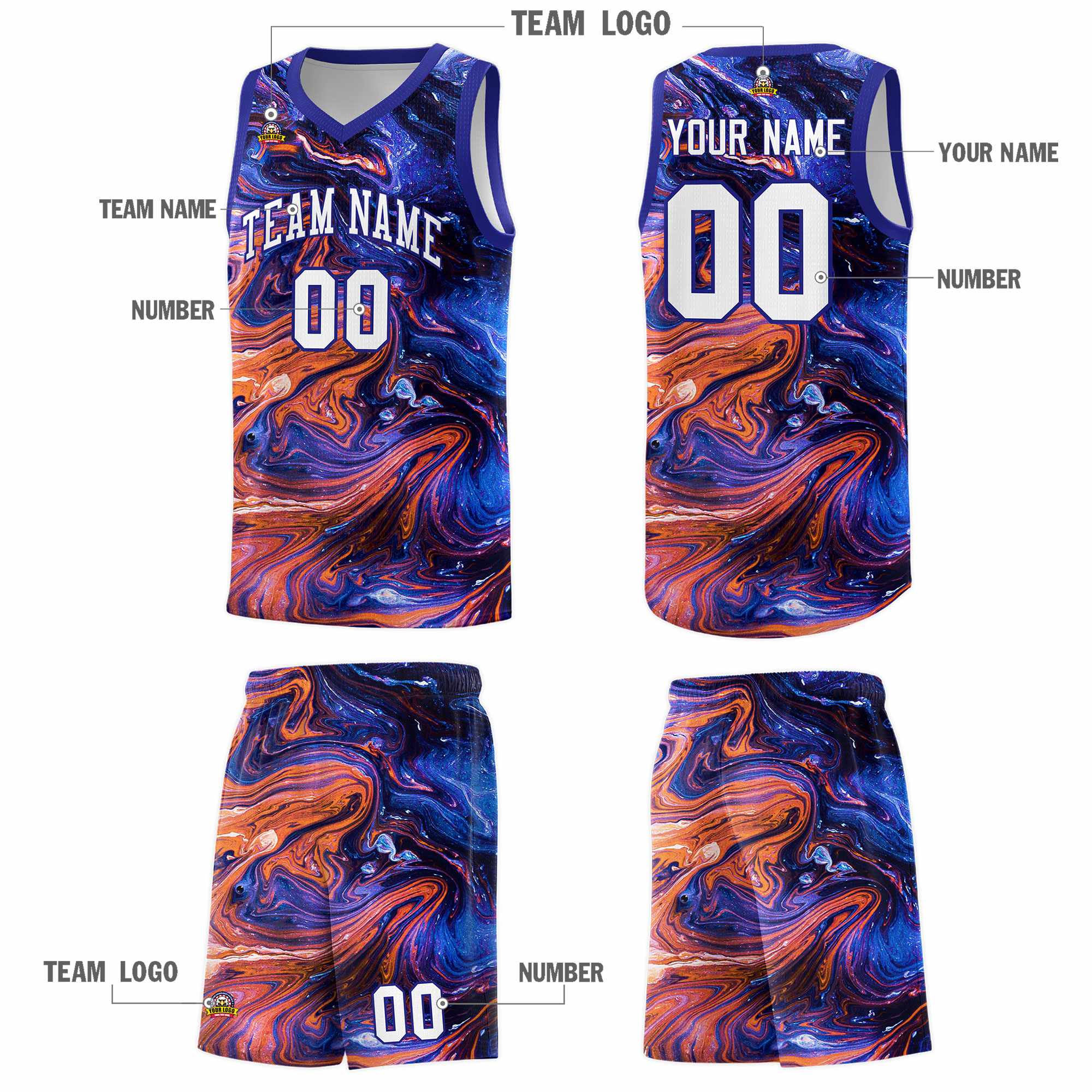 Custom Neon Green Navy-White Side Two-Tone Classic Sports Uniform Basketball Jersey |KXKSHOP