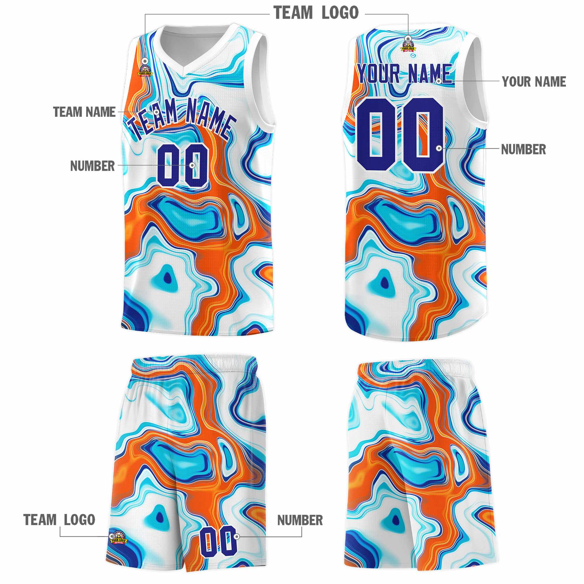 Custom Neon Green Navy-White Side Two-Tone Classic Sports Uniform Basketball Jersey |KXKSHOP