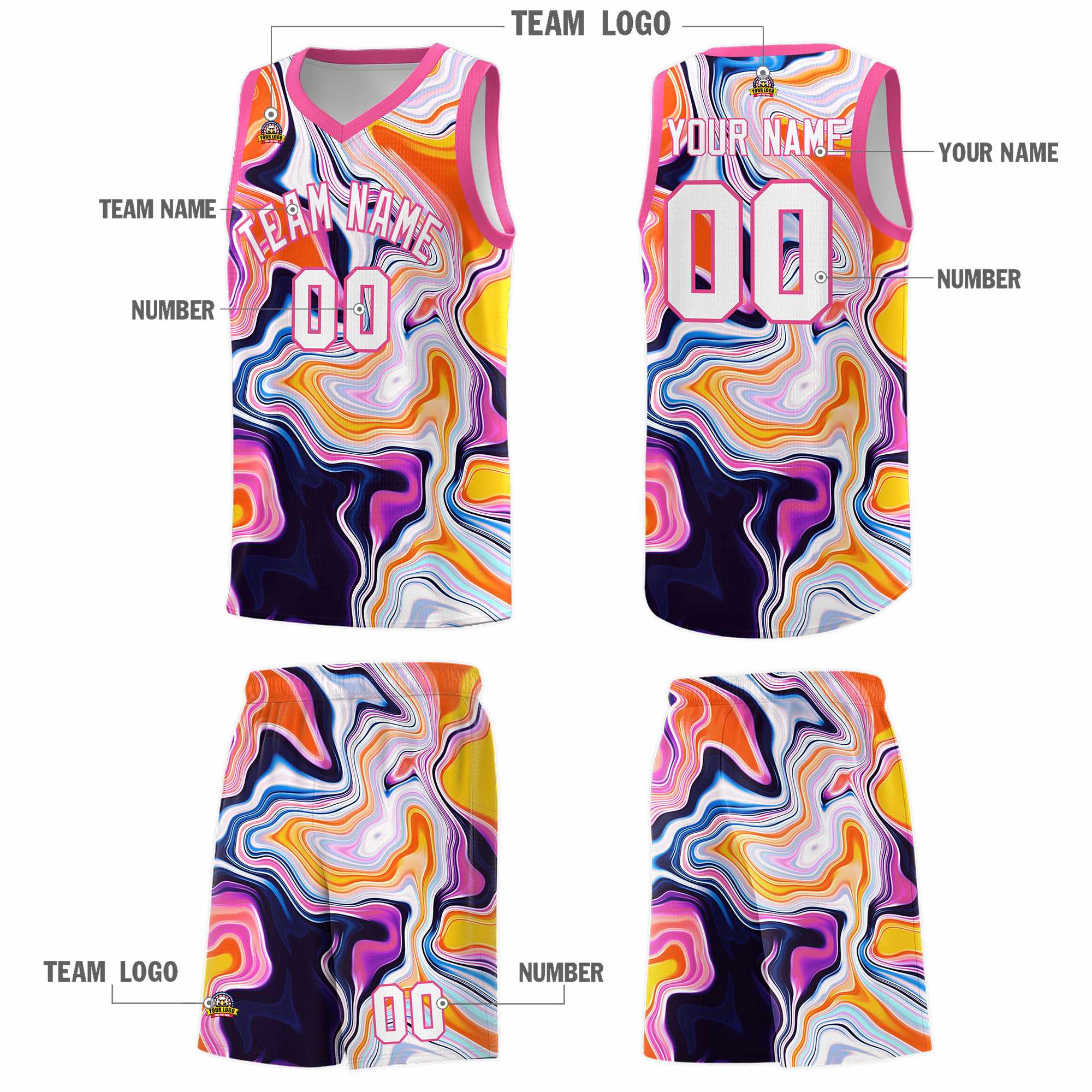 Custom Neon Green Navy-White Side Two-Tone Classic Sports Uniform Basketball Jersey |KXKSHOP
