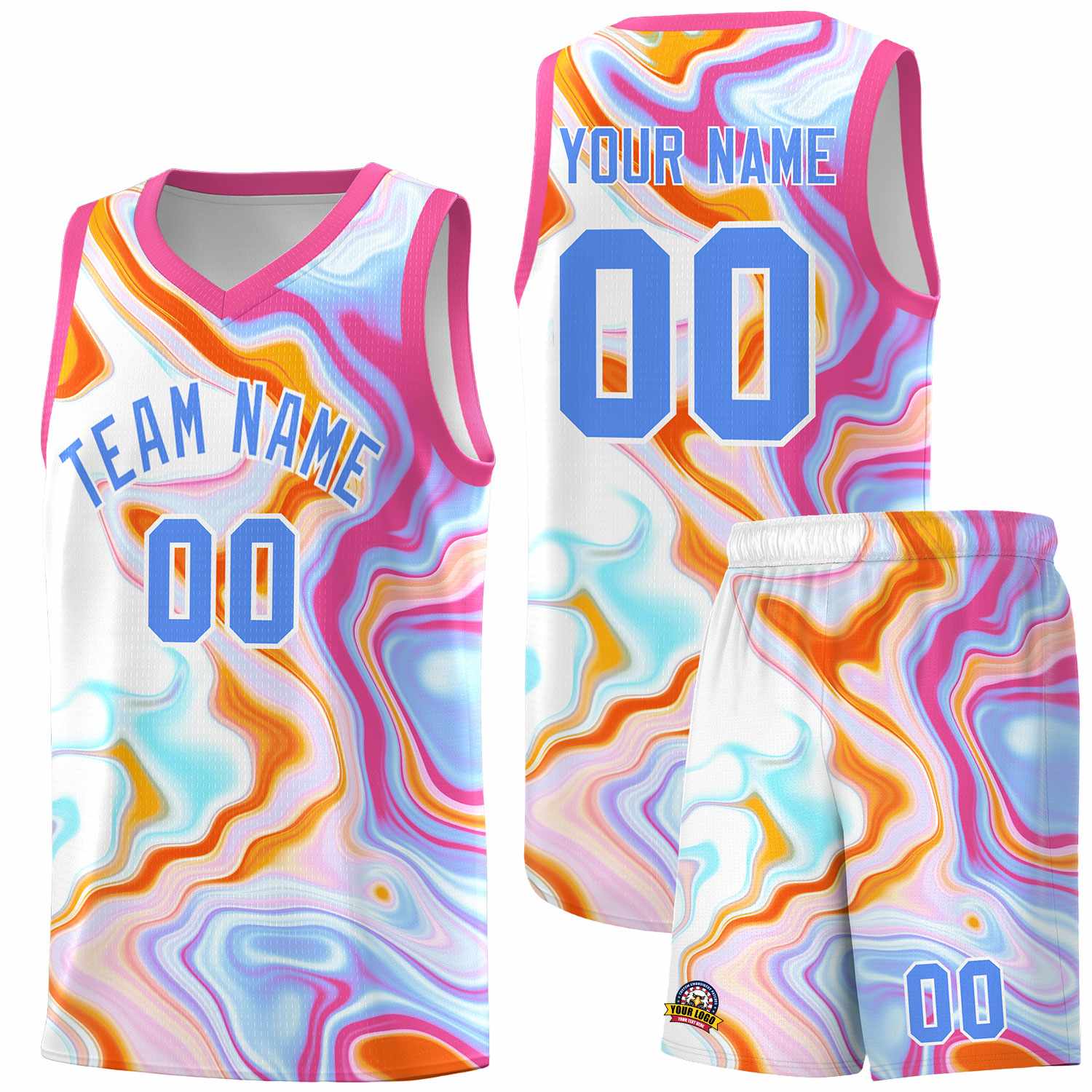 Custom Neon Green Navy-White Side Two-Tone Classic Sports Uniform Basketball Jersey |KXKSHOP