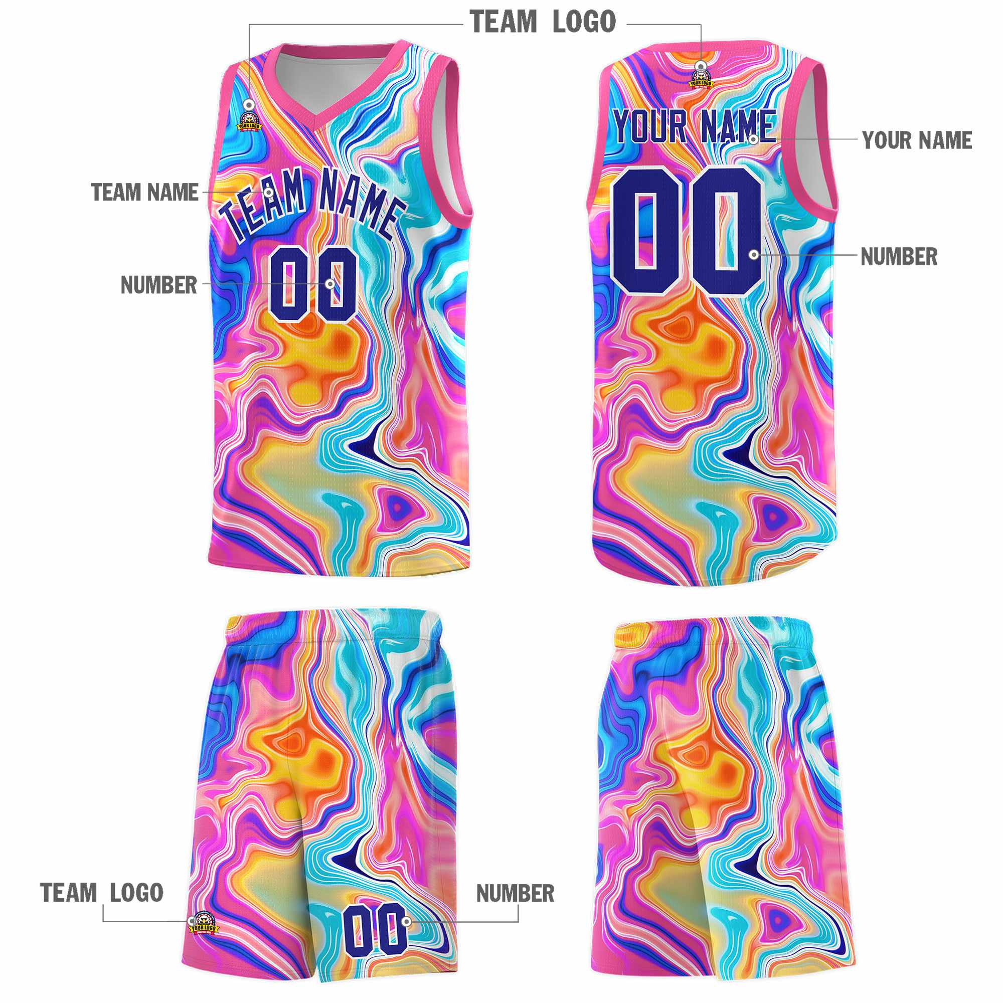 Custom Neon Green Navy-White Side Two-Tone Classic Sports Uniform Basketball Jersey |KXKSHOP