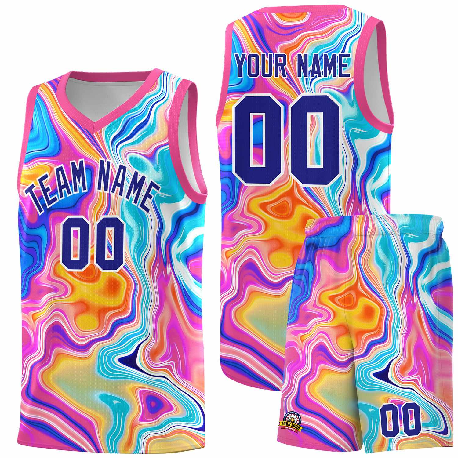 Custom Neon Green Navy-White Side Two-Tone Classic Sports Uniform Basketball Jersey |KXKSHOP