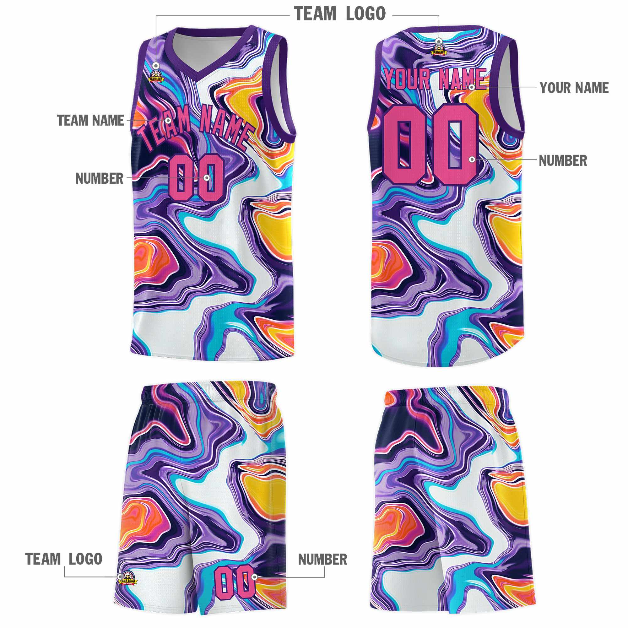 Custom Neon Green Navy-White Side Two-Tone Classic Sports Uniform Basketball Jersey |KXKSHOP