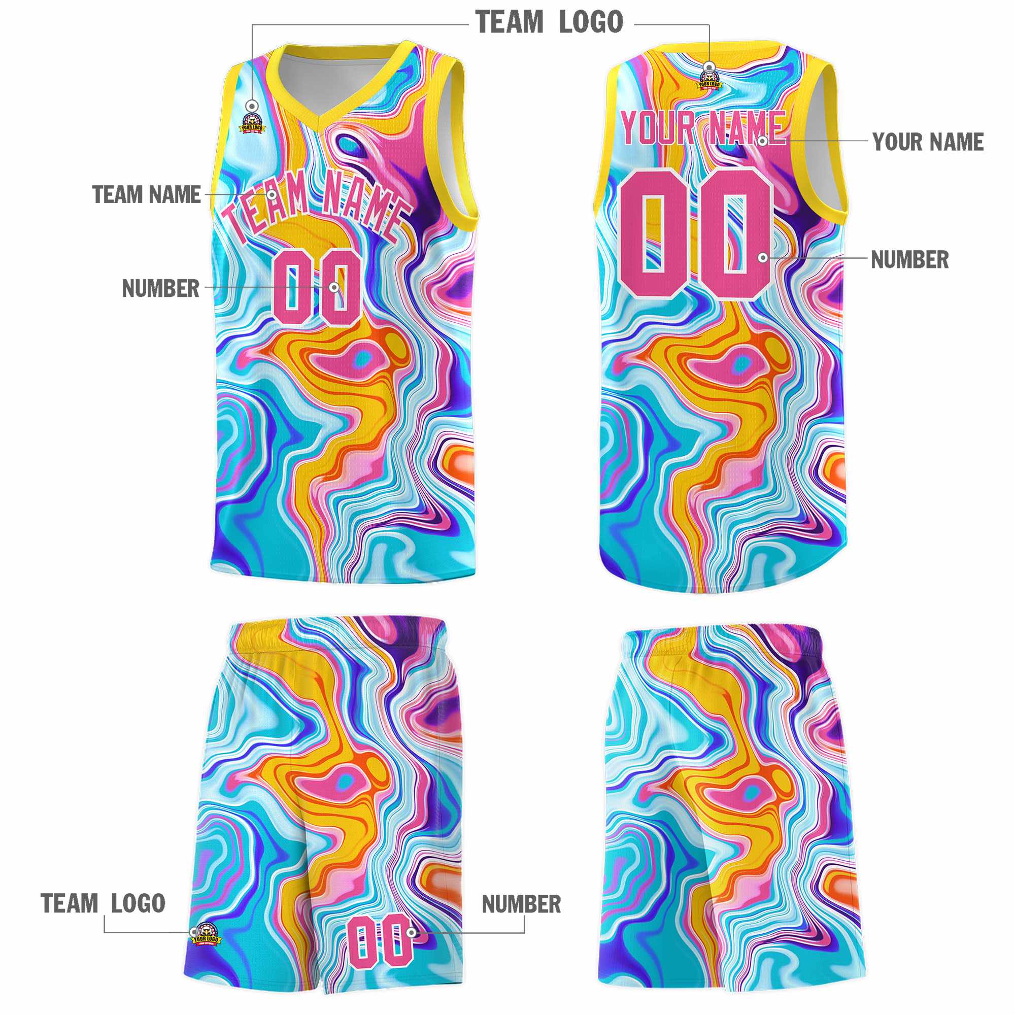 Custom Neon Green Navy-White Side Two-Tone Classic Sports Uniform Basketball Jersey |KXKSHOP