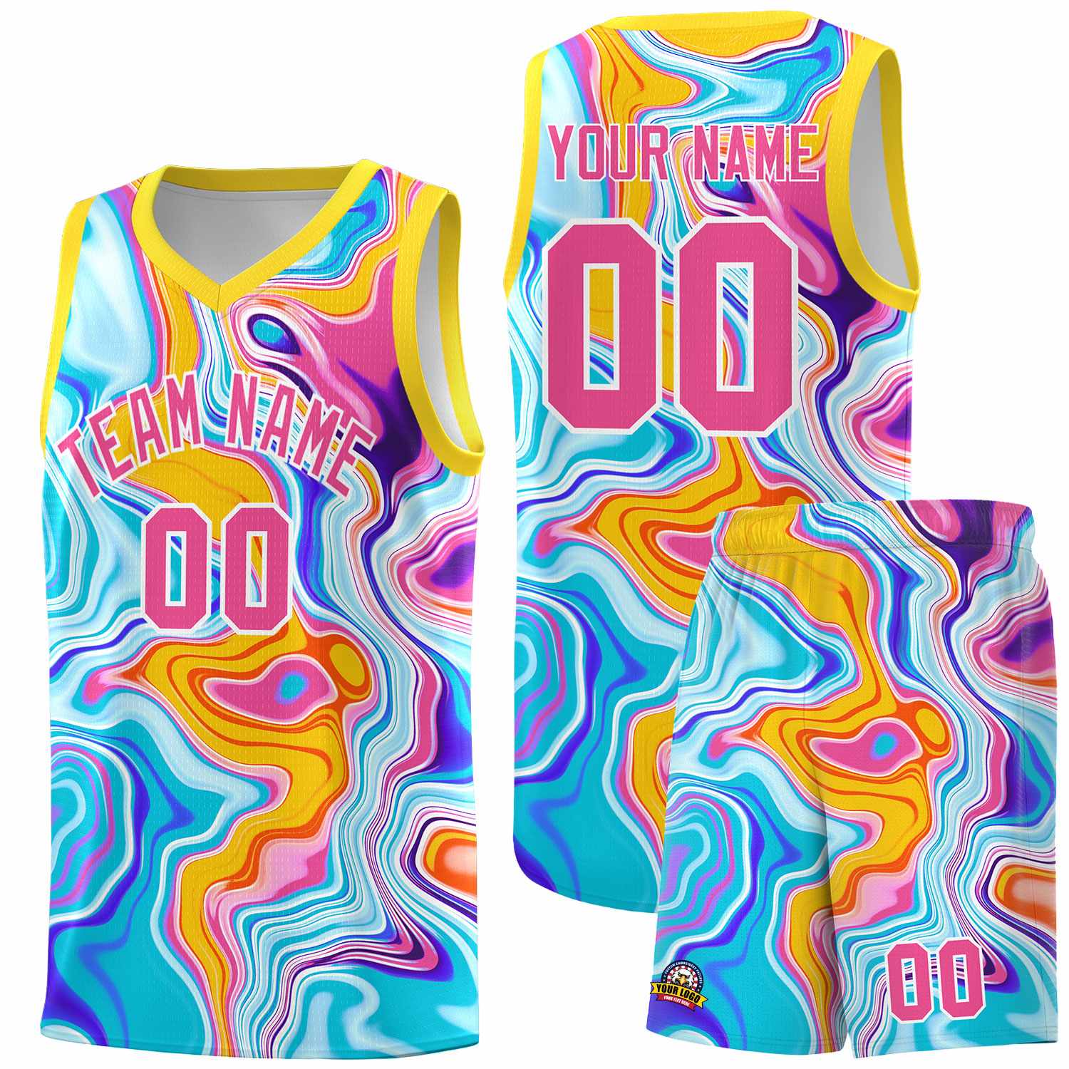 Custom Neon Green Navy-White Side Two-Tone Classic Sports Uniform Basketball Jersey |KXKSHOP