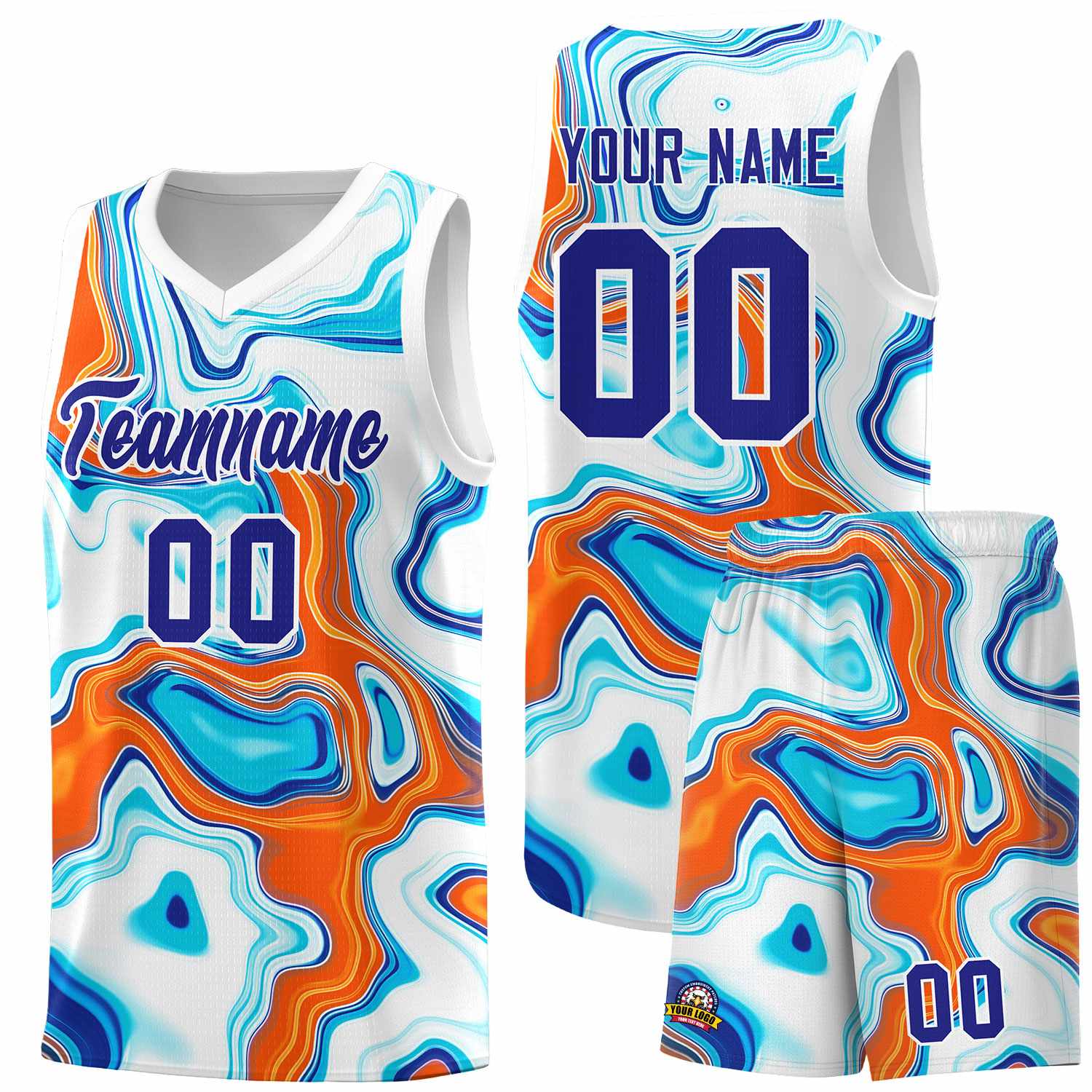 Custom Neon Green Navy-White Side Two-Tone Classic Sports Uniform Basketball Jersey |KXKSHOP