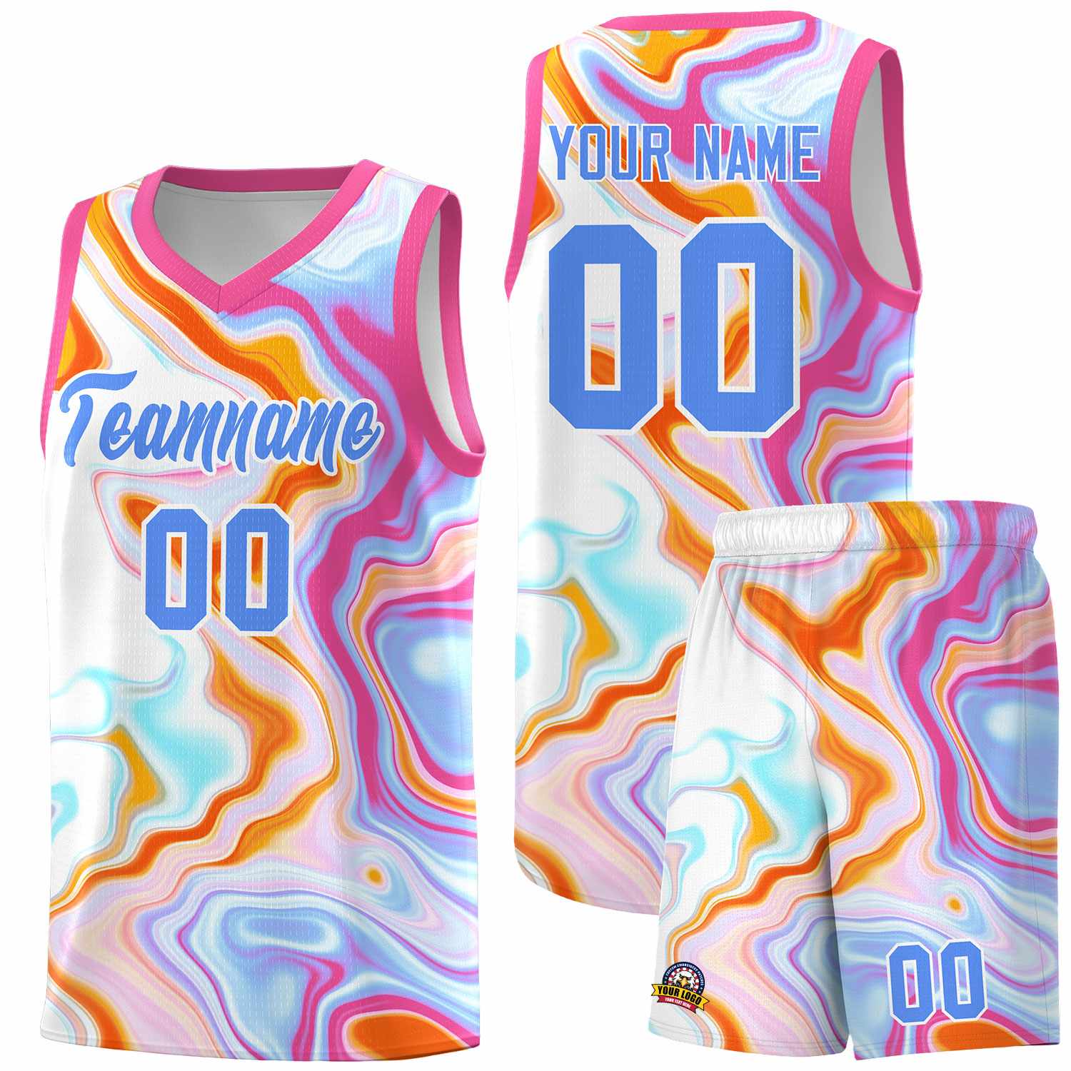 Custom Neon Green Navy-White Side Two-Tone Classic Sports Uniform Basketball Jersey |KXKSHOP