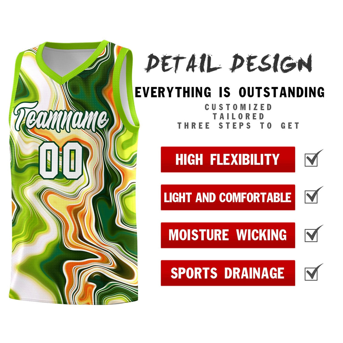 Custom Neon Green Navy-White Side Two-Tone Classic Sports Uniform Basketball Jersey |KXKSHOP