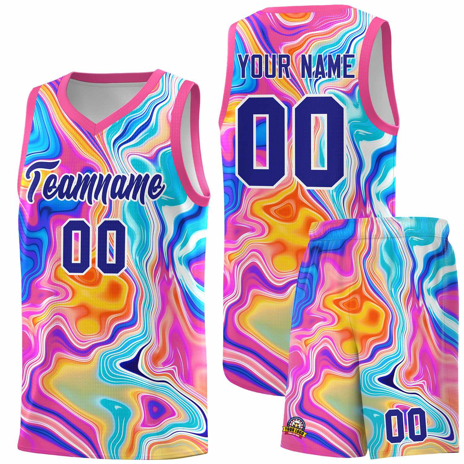 Custom Neon Green Navy-White Side Two-Tone Classic Sports Uniform Basketball Jersey |KXKSHOP