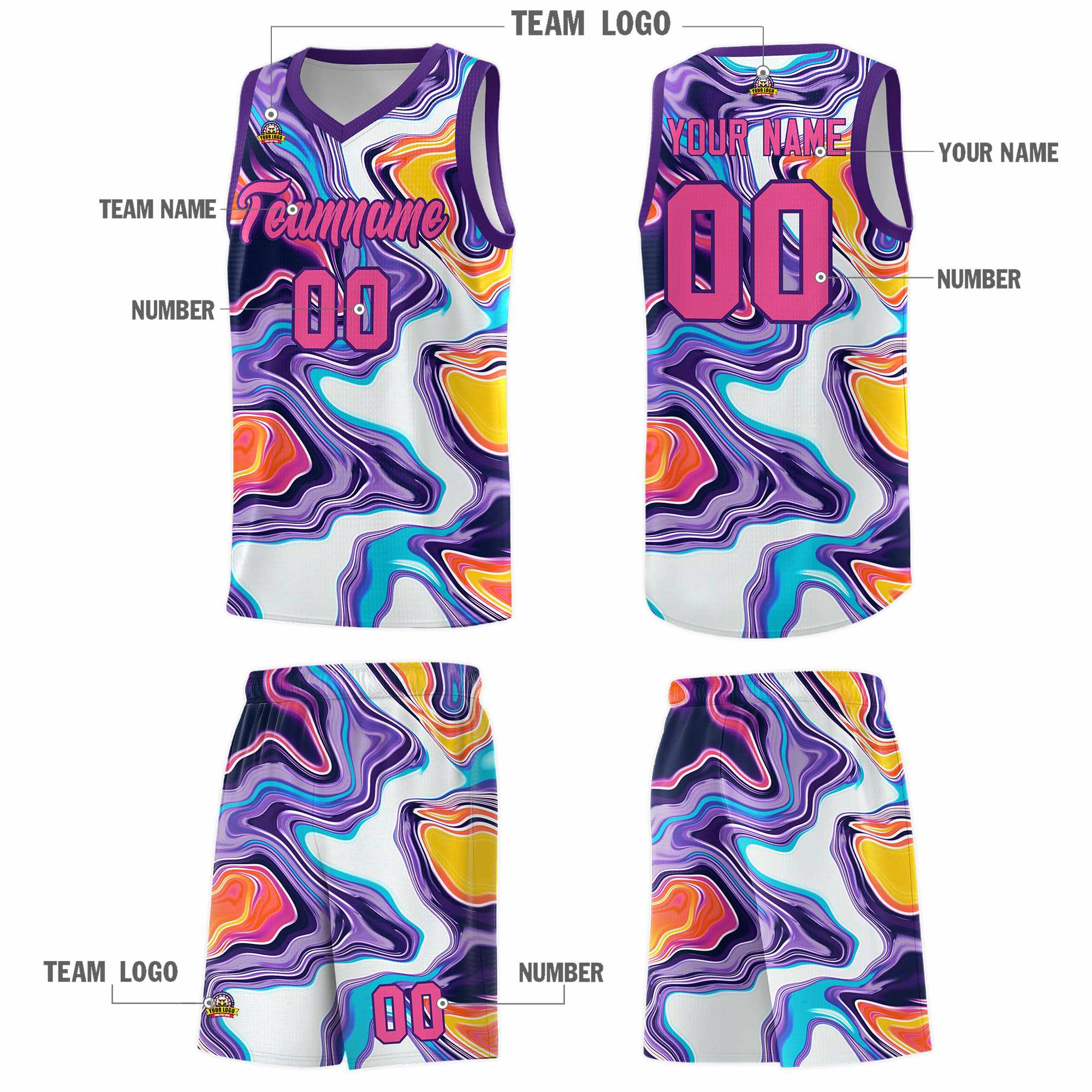 Custom Neon Green Navy-White Side Two-Tone Classic Sports Uniform Basketball Jersey |KXKSHOP