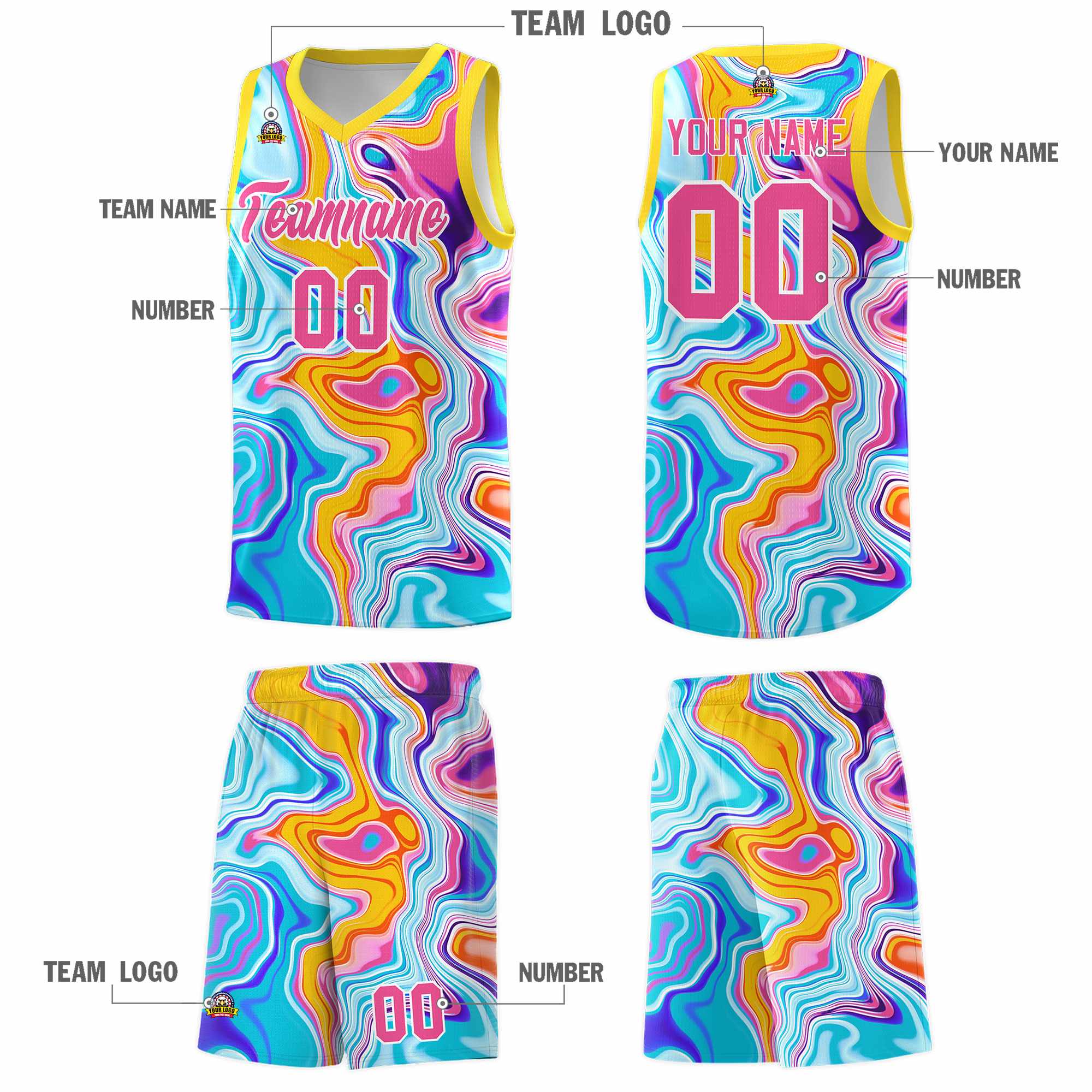 Custom Neon Green Navy-White Side Two-Tone Classic Sports Uniform Basketball Jersey |KXKSHOP