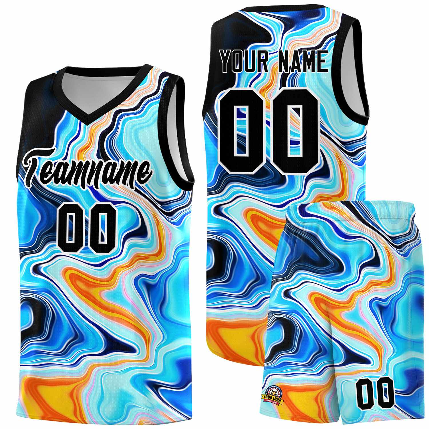 Custom Neon Green Navy-White Side Two-Tone Classic Sports Uniform Basketball Jersey |KXKSHOP