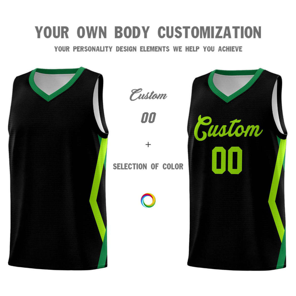 Custom Black Side Rhombus Graffiti Pattern Kits Basketball Jersey|KXKSHOP