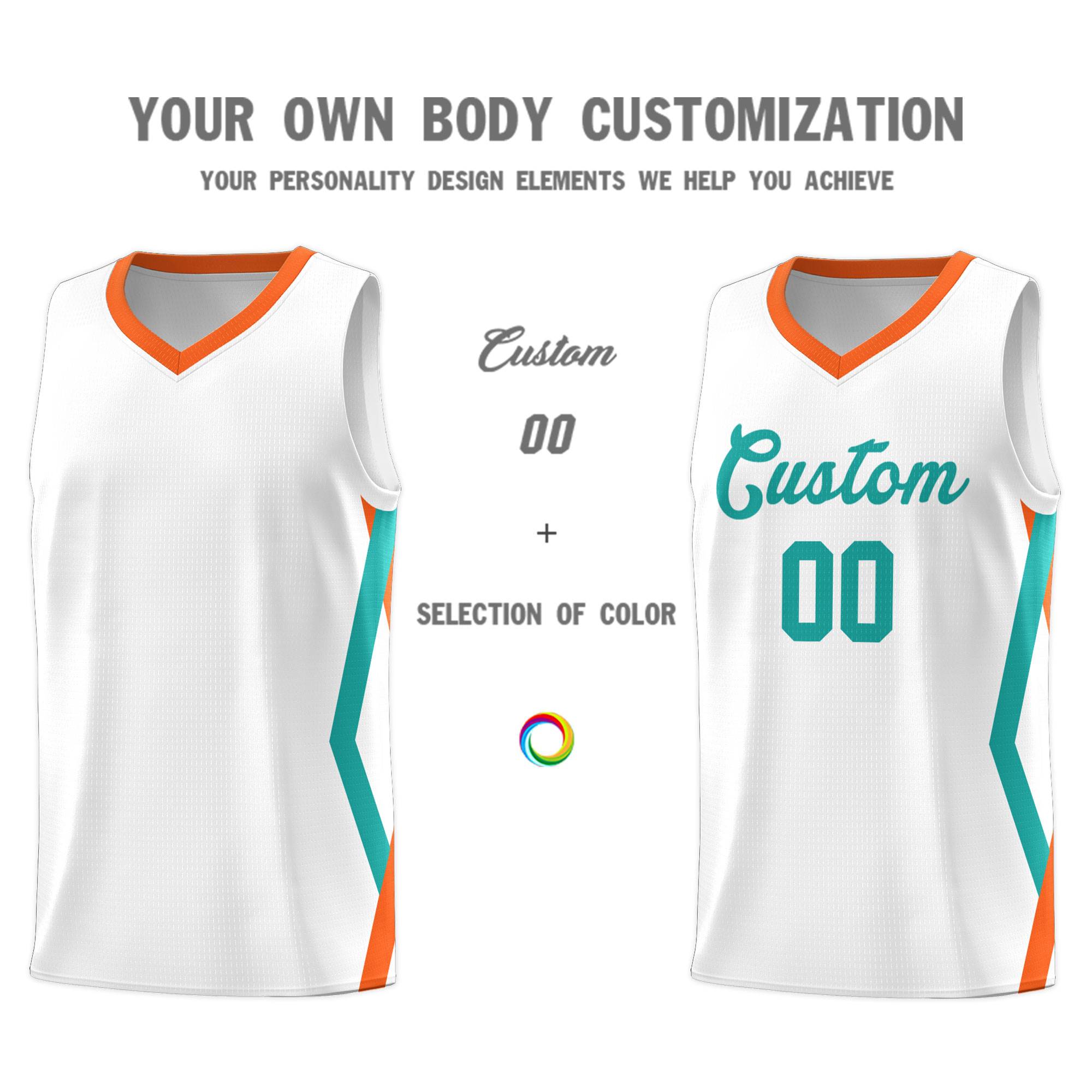Custom White Side Rhombus Graffiti Pattern Kits Basketball Jersey|KXKSHOP