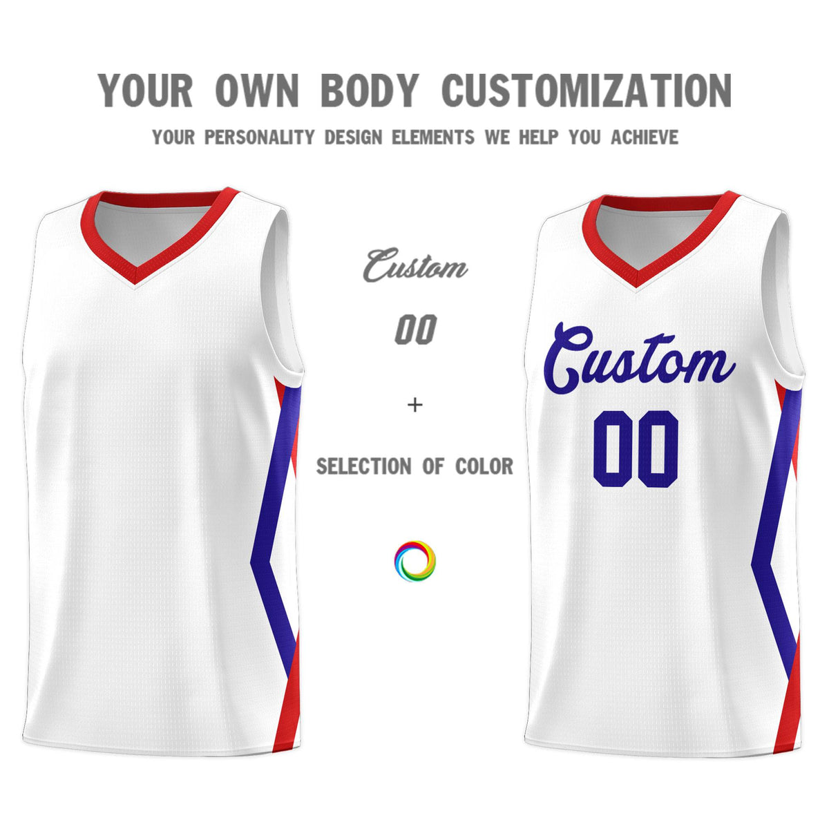 Custom White Side Rhombus Graffiti Pattern Kits Basketball Jersey|KXKSHOP