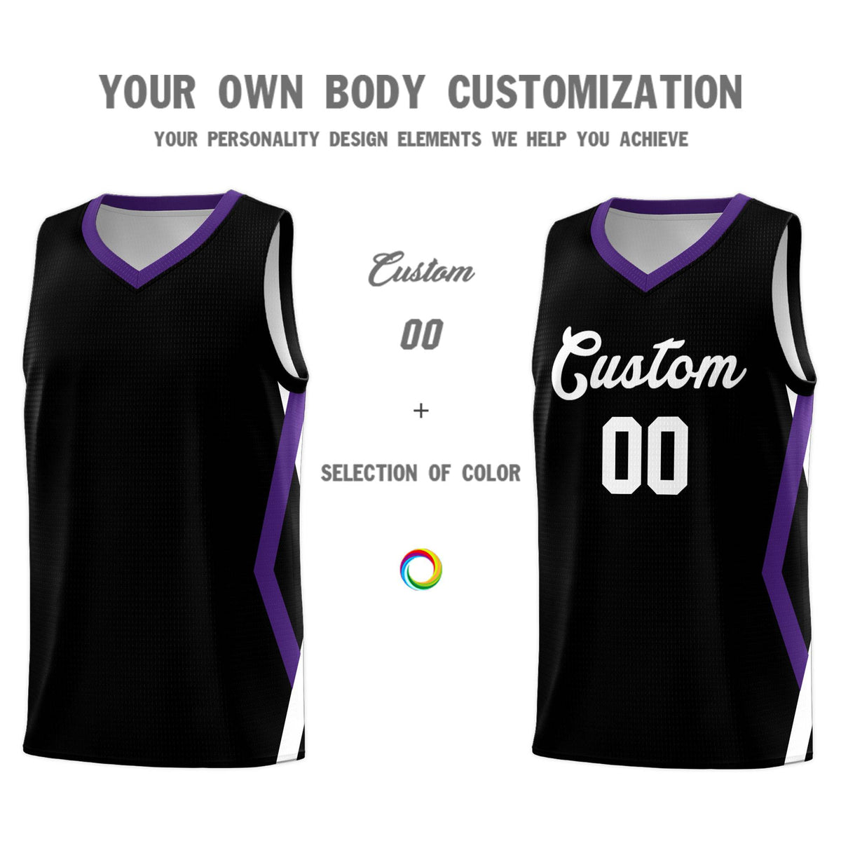 Custom Black Side Rhombus Graffiti Pattern Kits Basketball Jersey|KXKSHOP