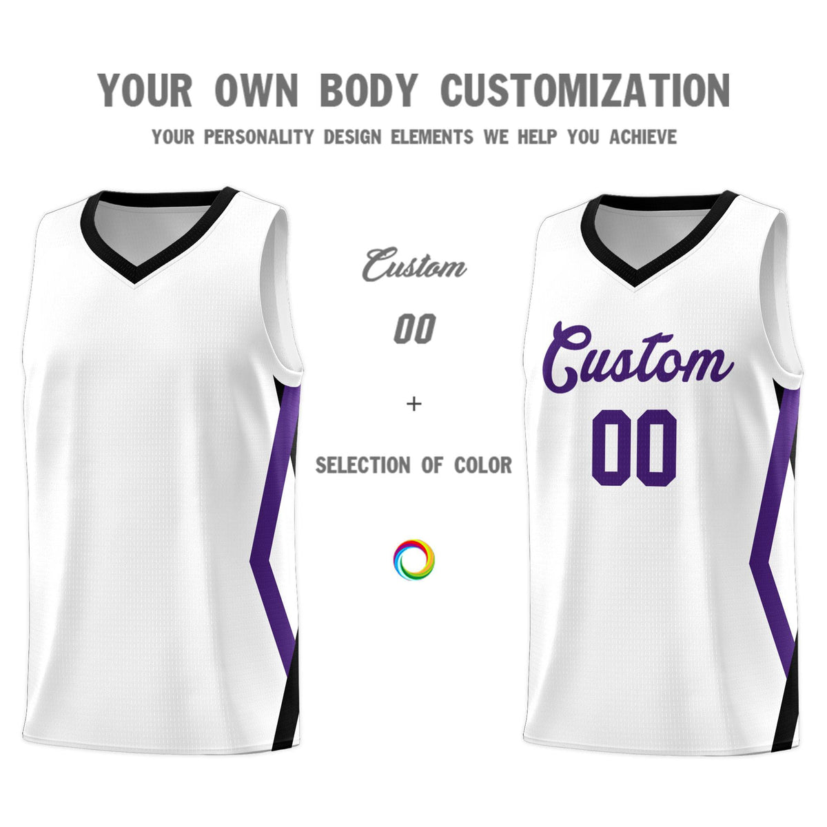 Custom White Side Rhombus Graffiti Pattern Kits Basketball Jersey|KXKSHOP