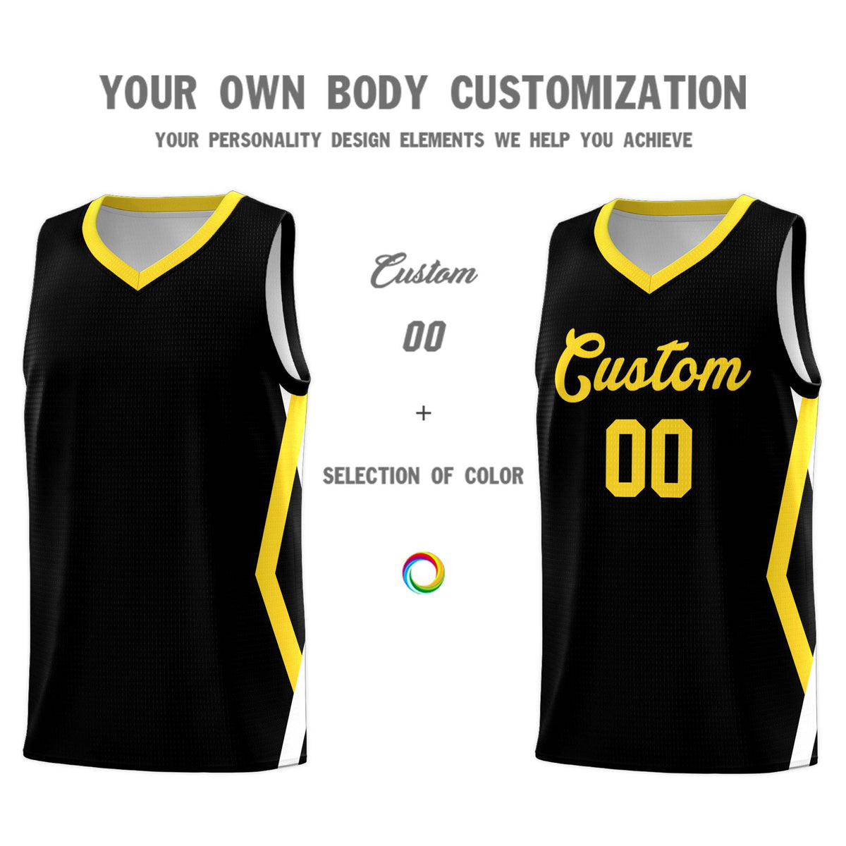 Custom Black Side Rhombus Graffiti Pattern Kits Basketball Jersey|KXKSHOP